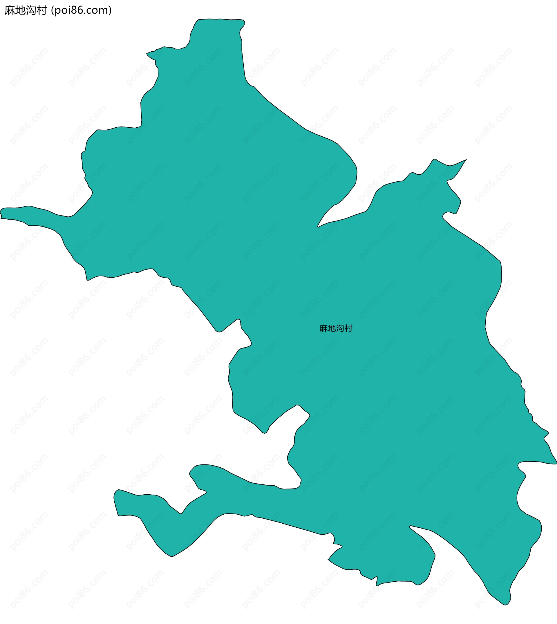 麻地沟村边界地图