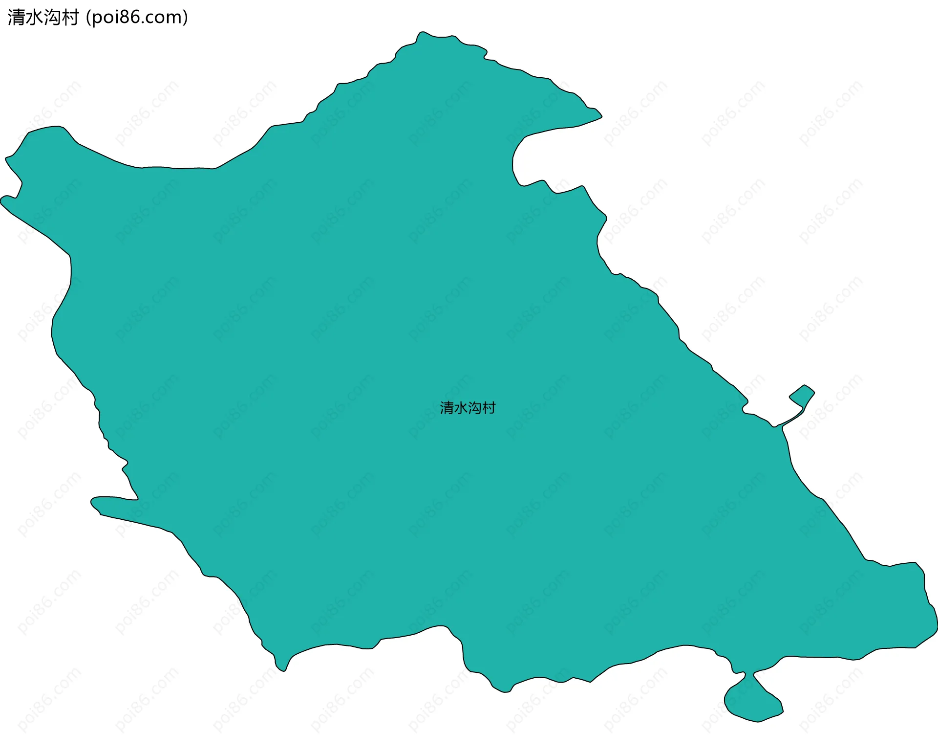 清水沟村边界地图
