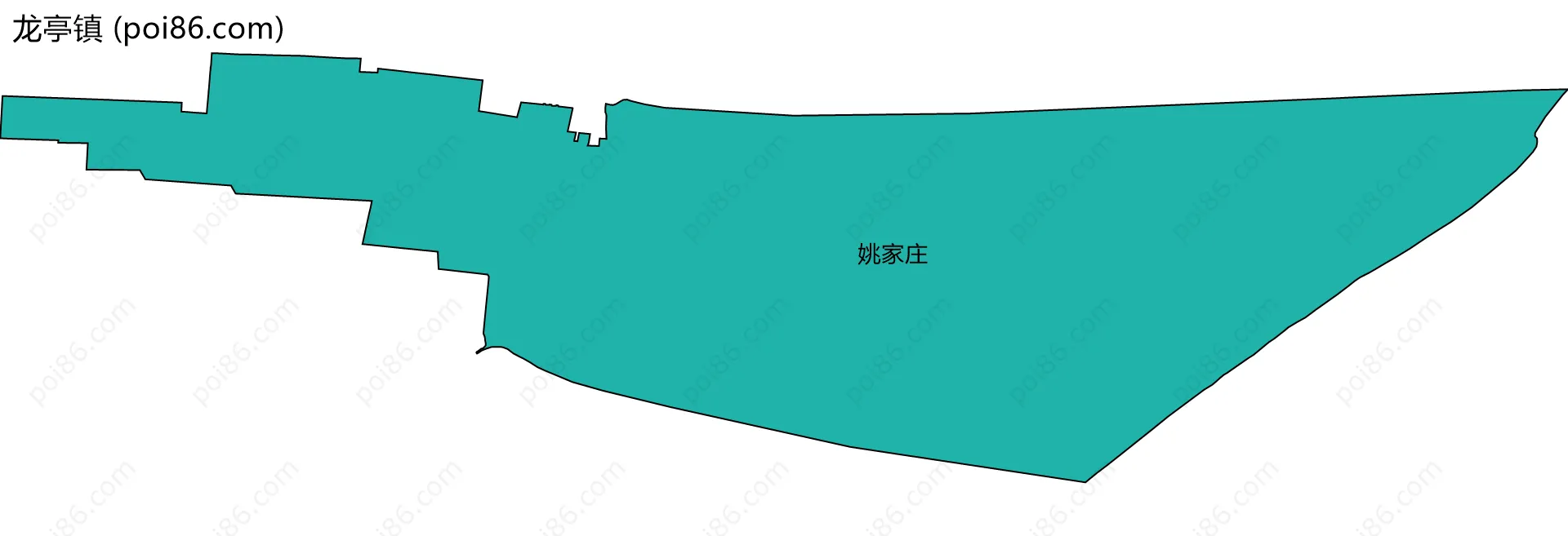 龙亭镇边界地图(五级行政区划)