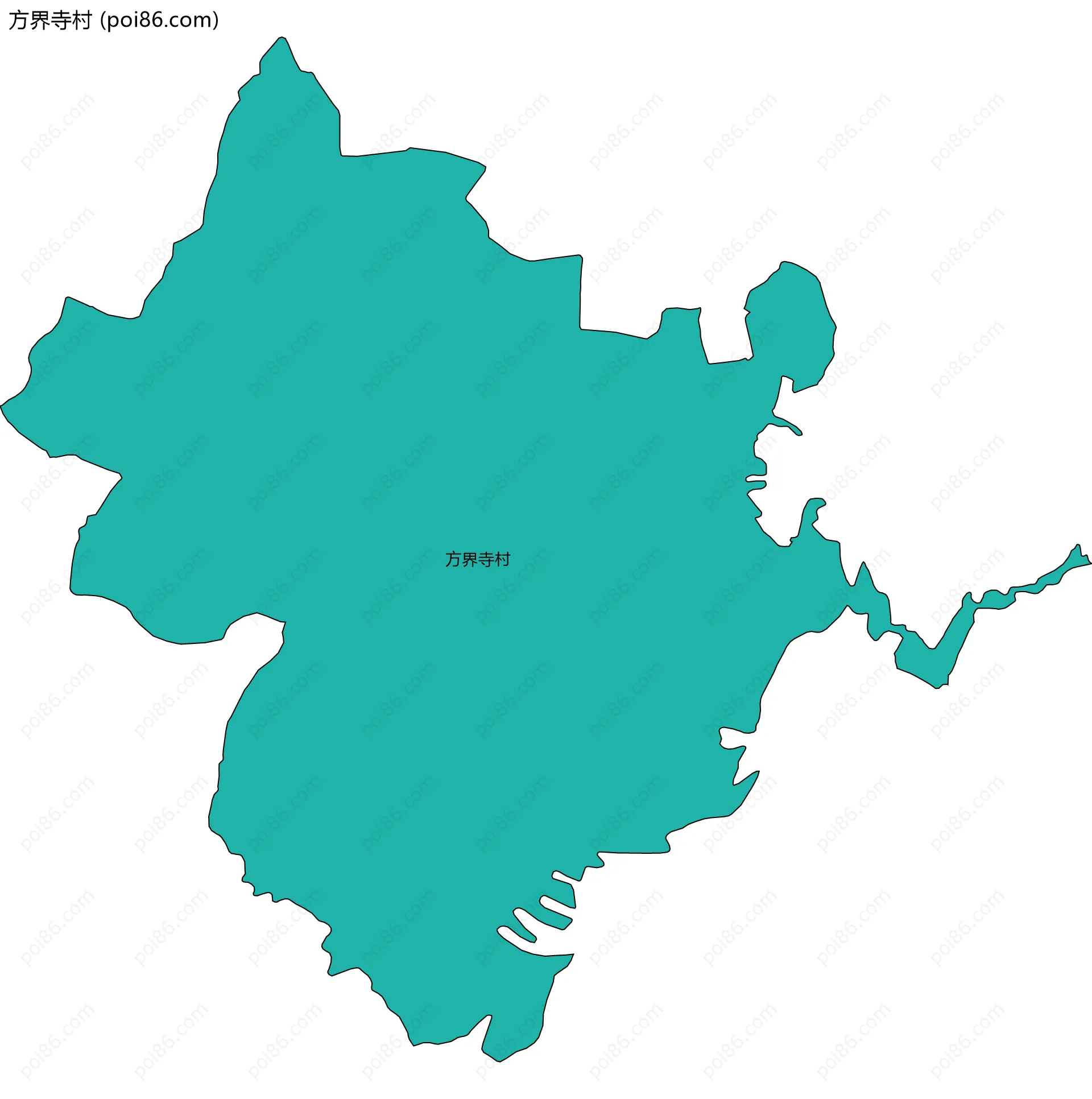 方界寺村边界地图