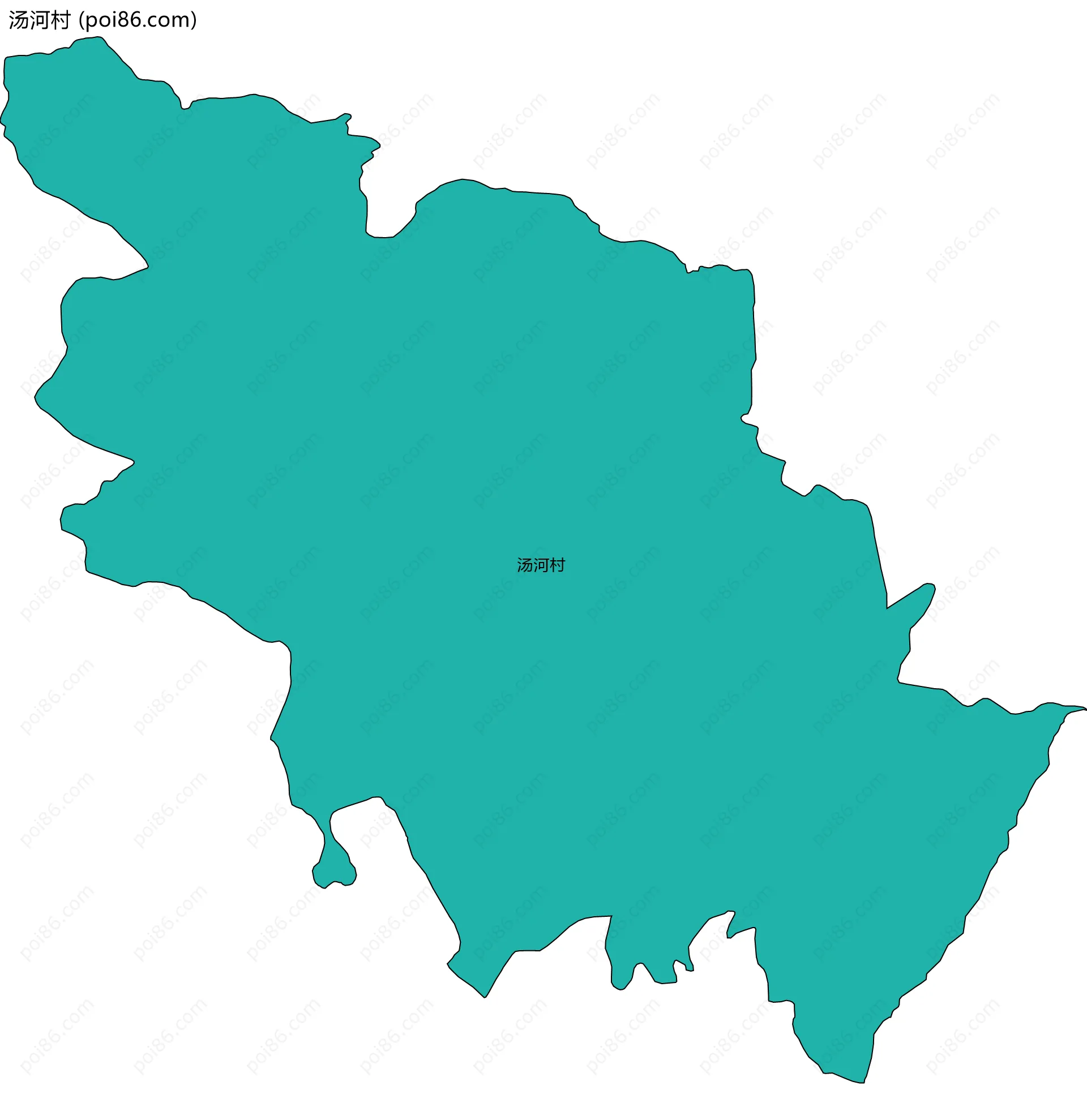 汤河村边界地图