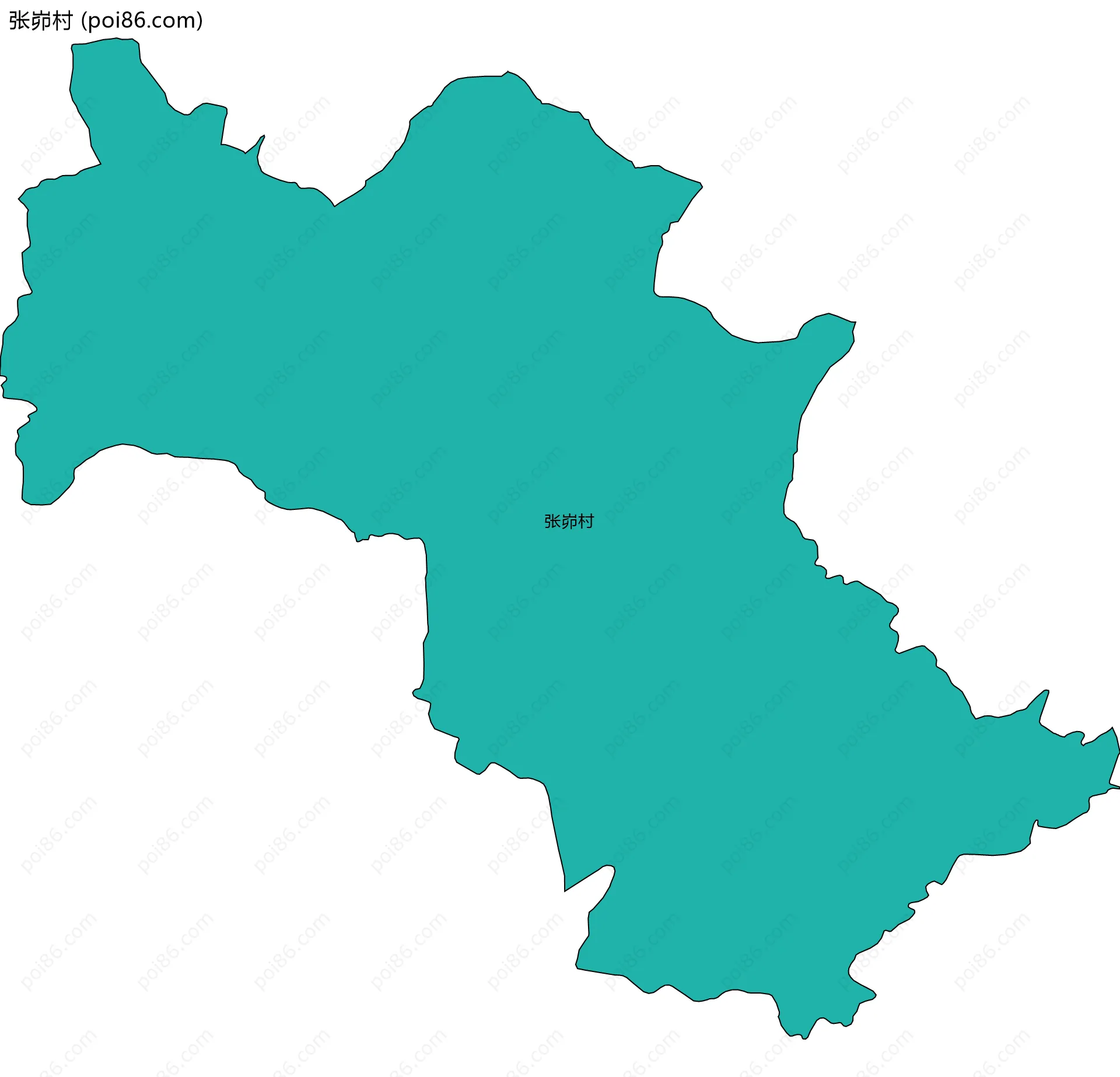 张峁村边界地图