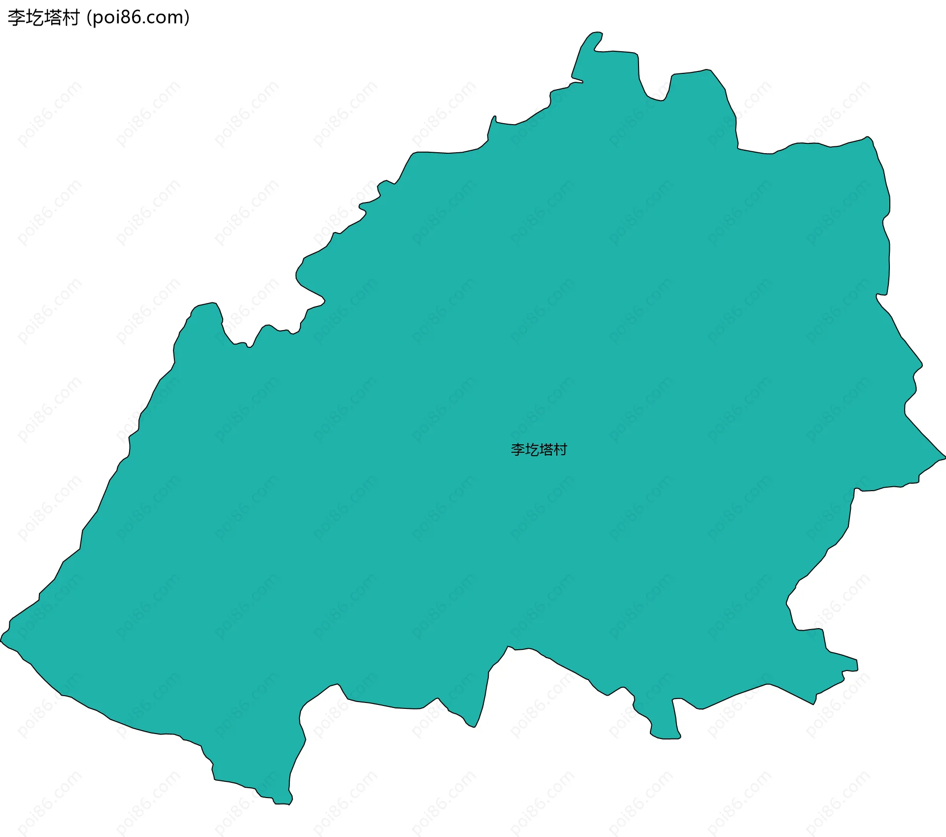 李圪塔村边界地图