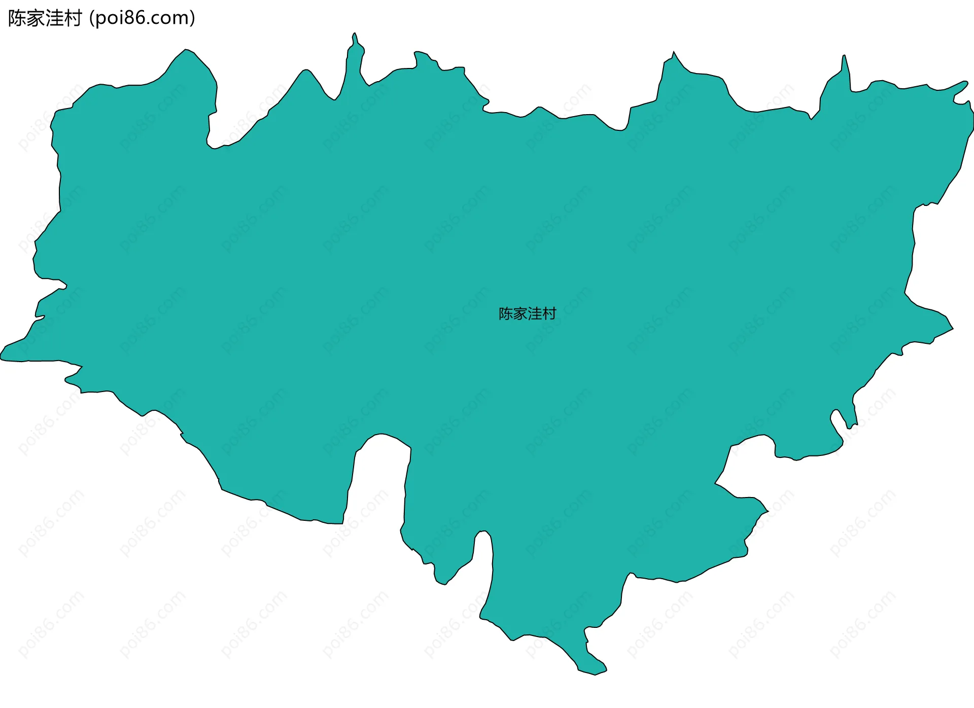 陈家洼村边界地图