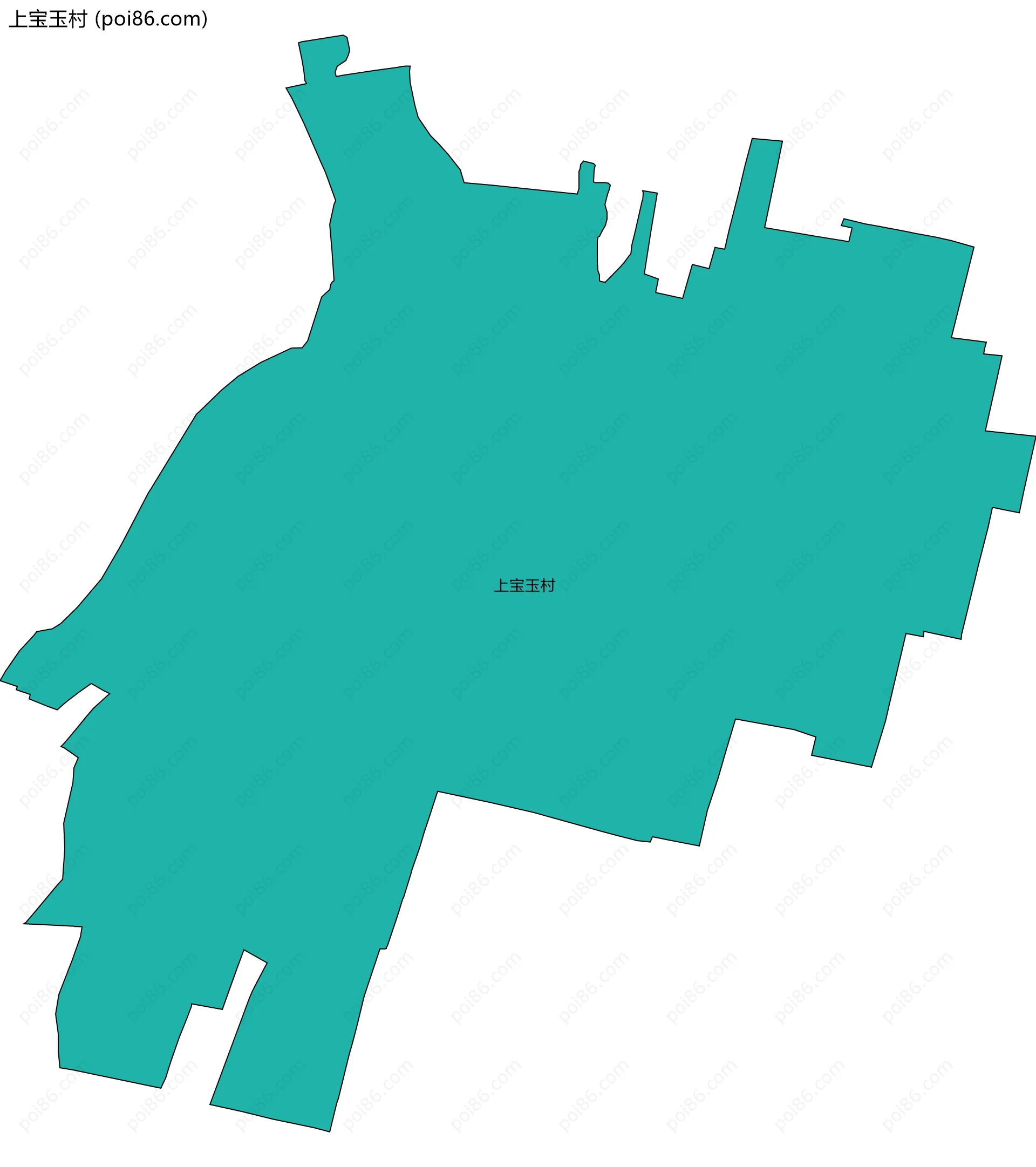 上宝玉村边界地图