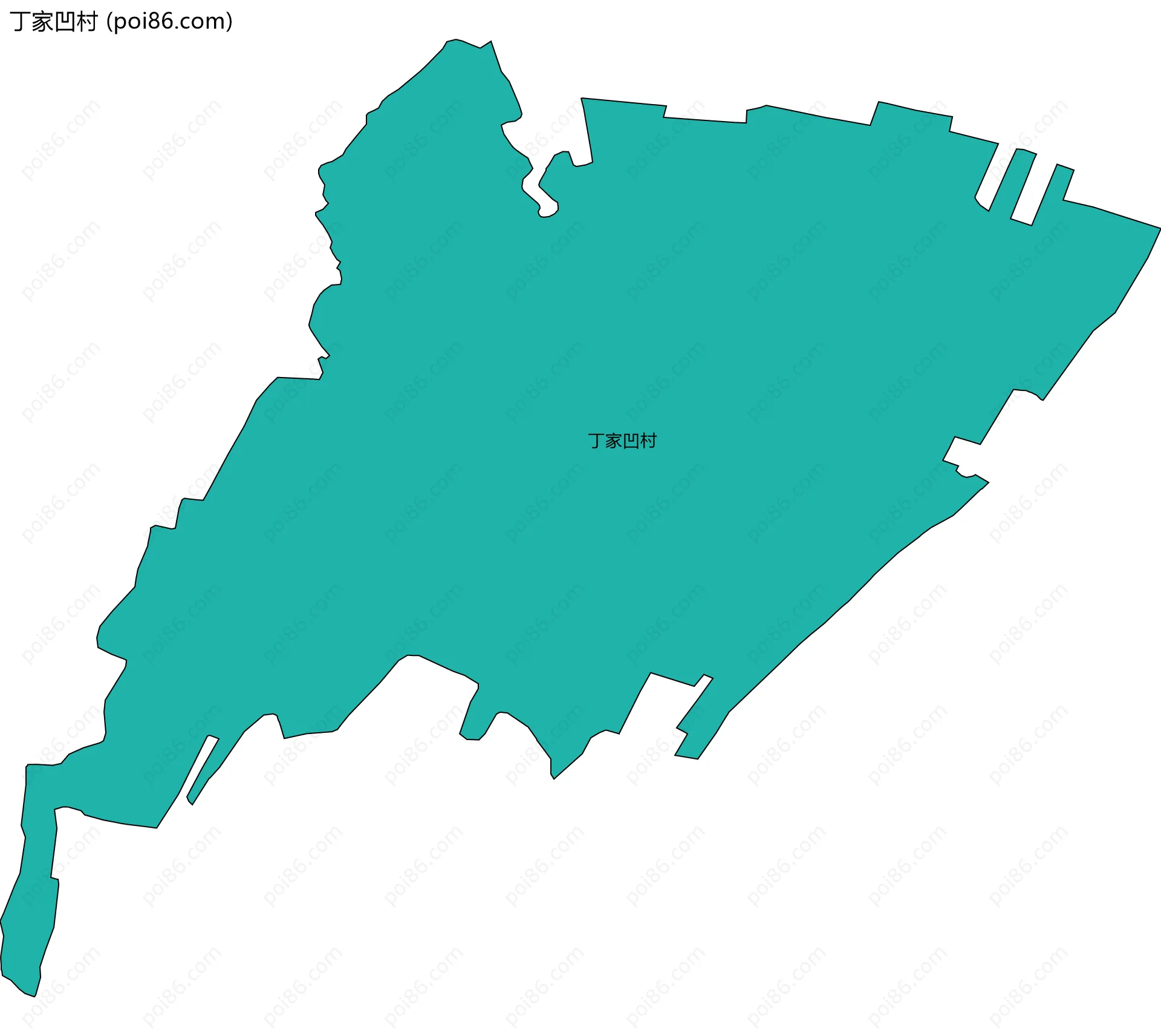 丁家凹村边界地图