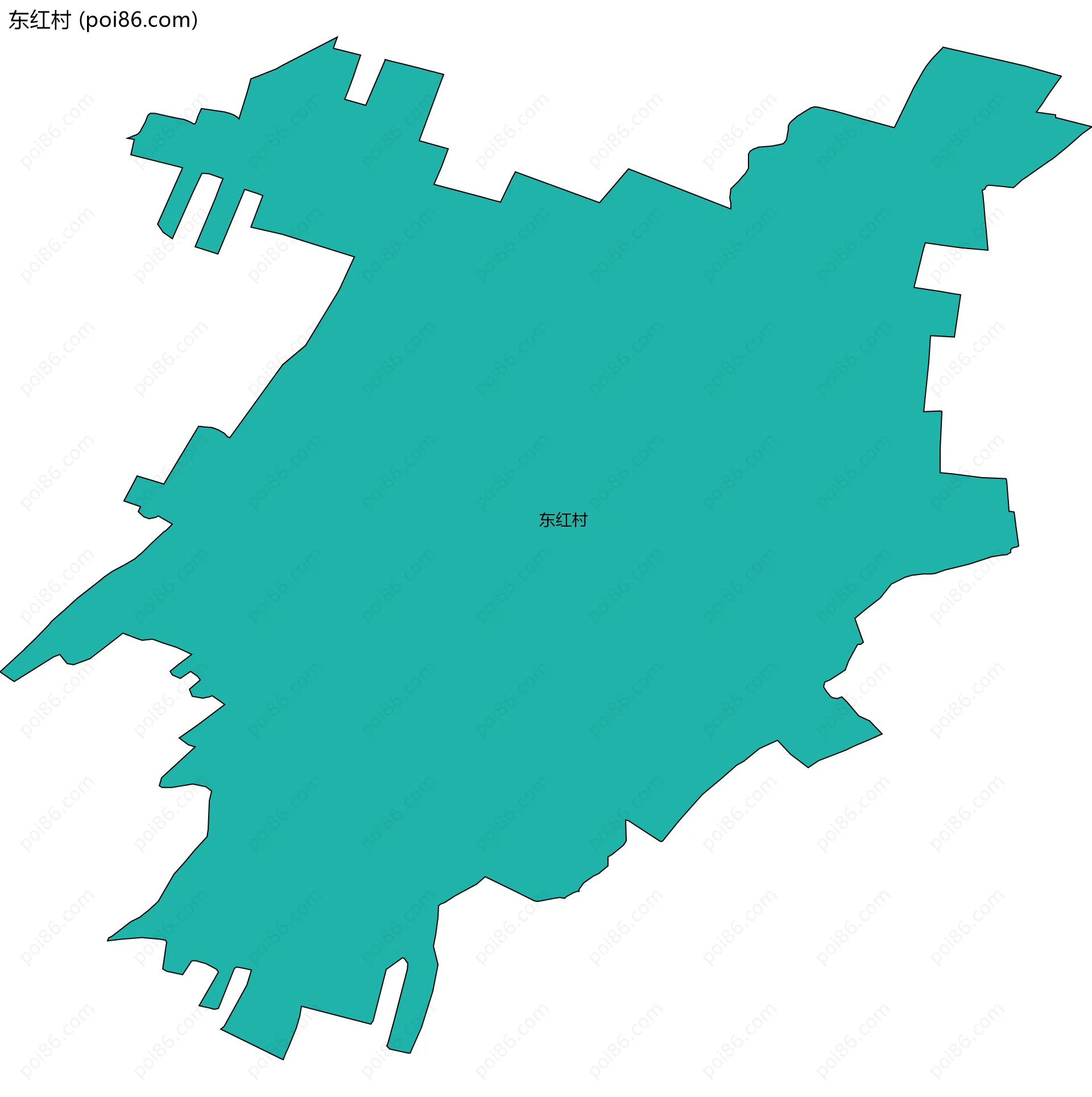 东红村边界地图