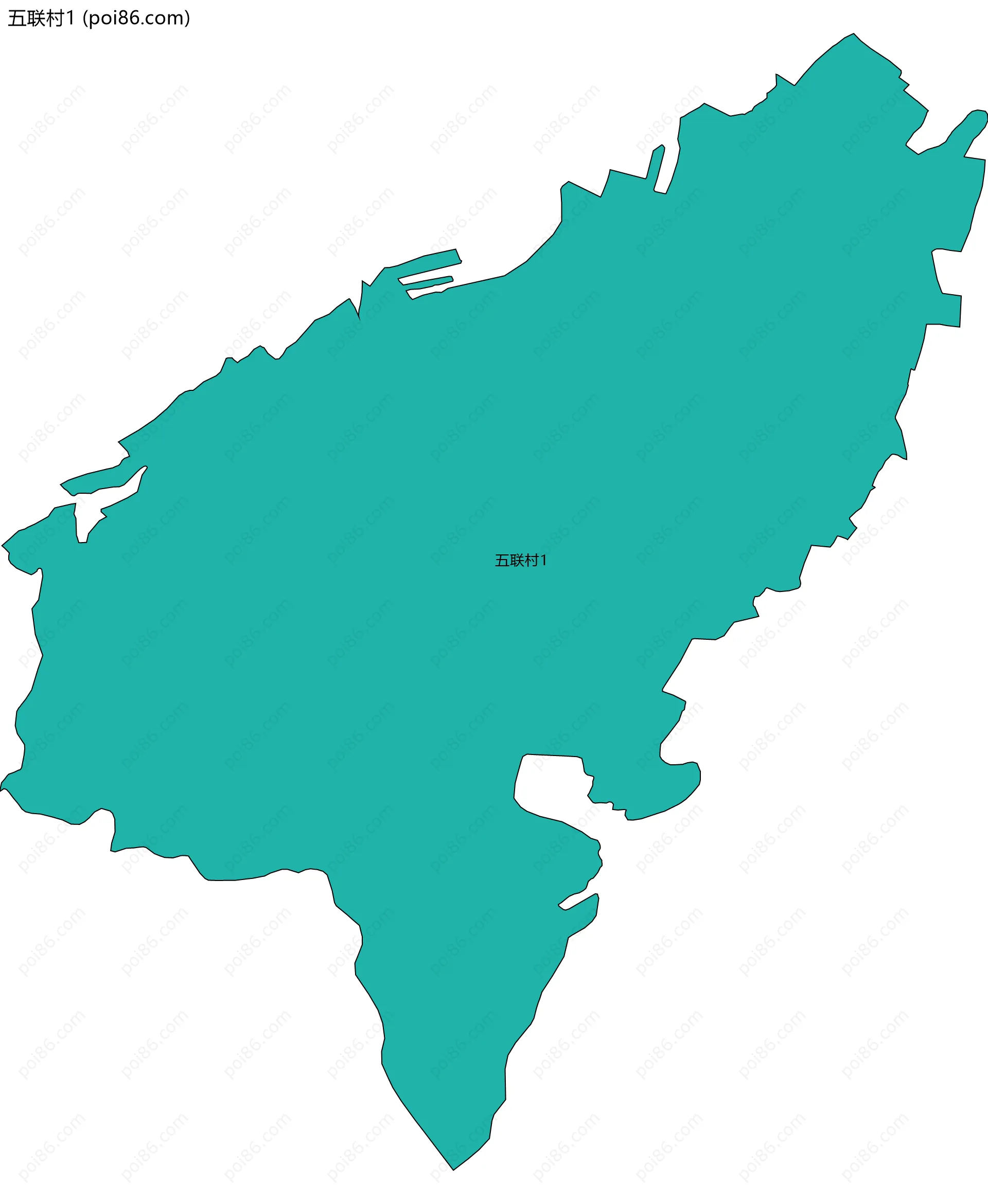 五联村1边界地图