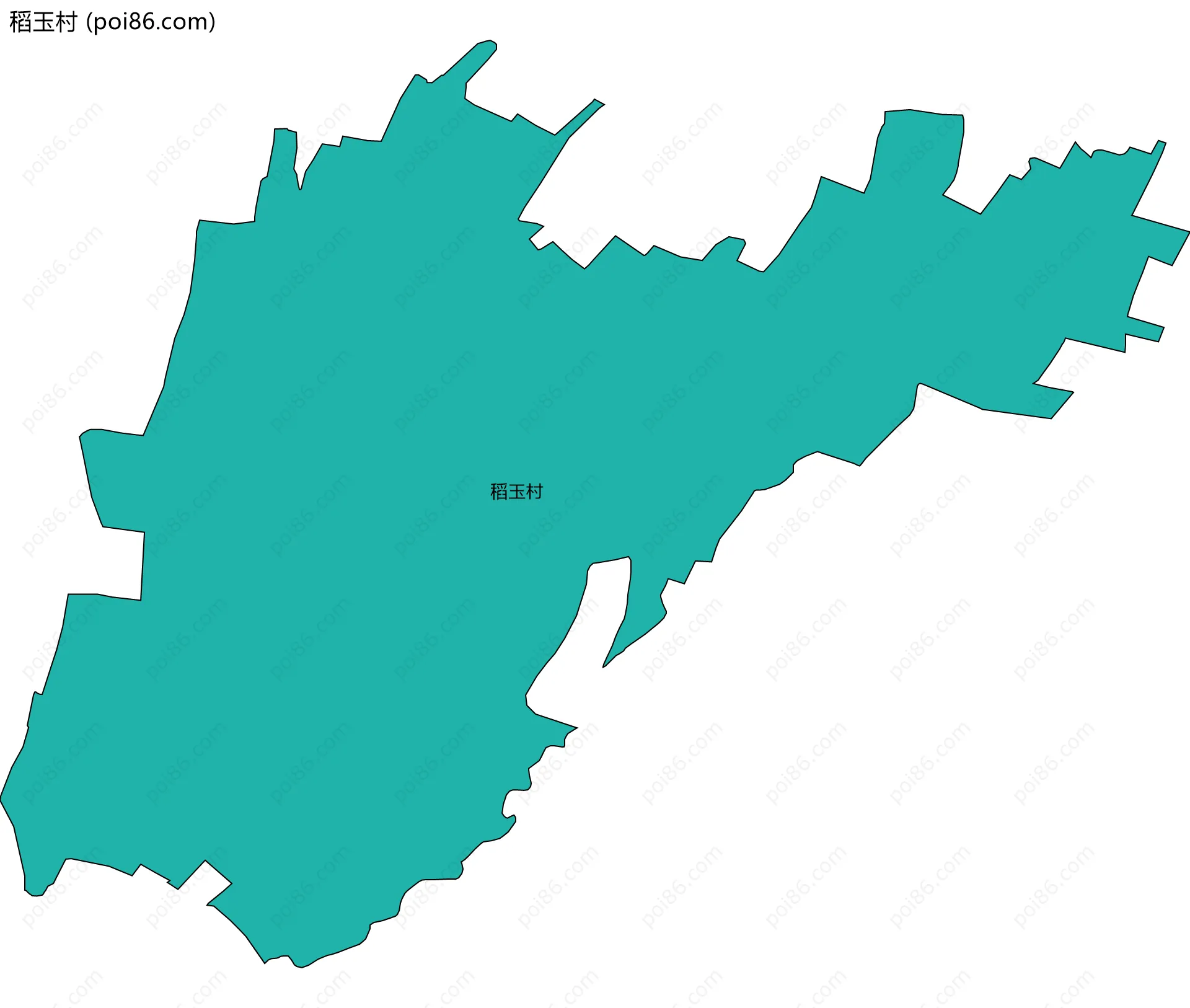 稻玉村边界地图