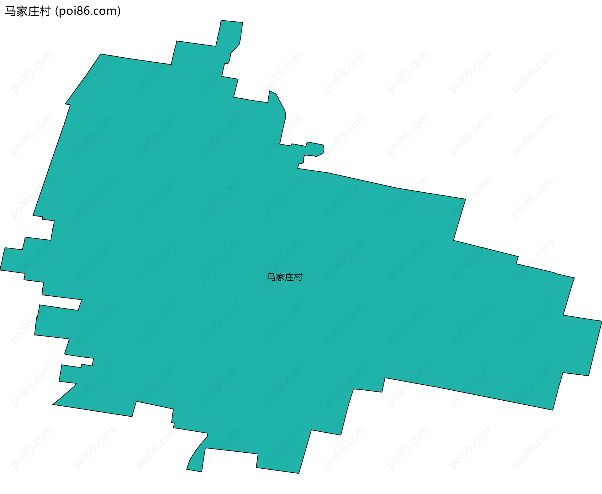 马家庄村边界地图