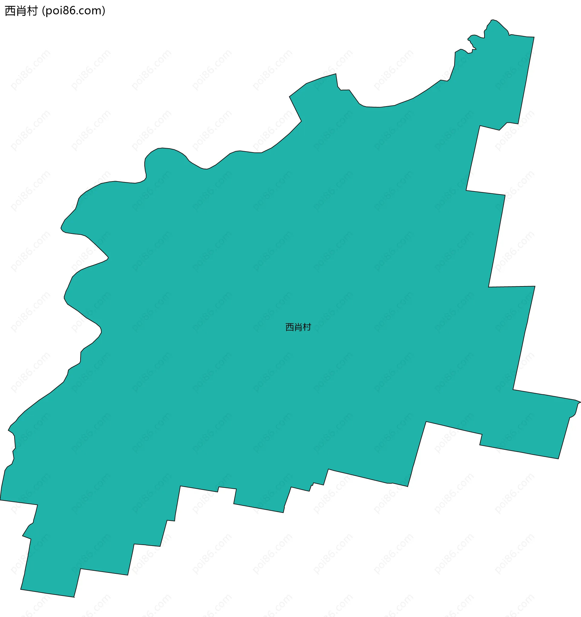 西肖村边界地图