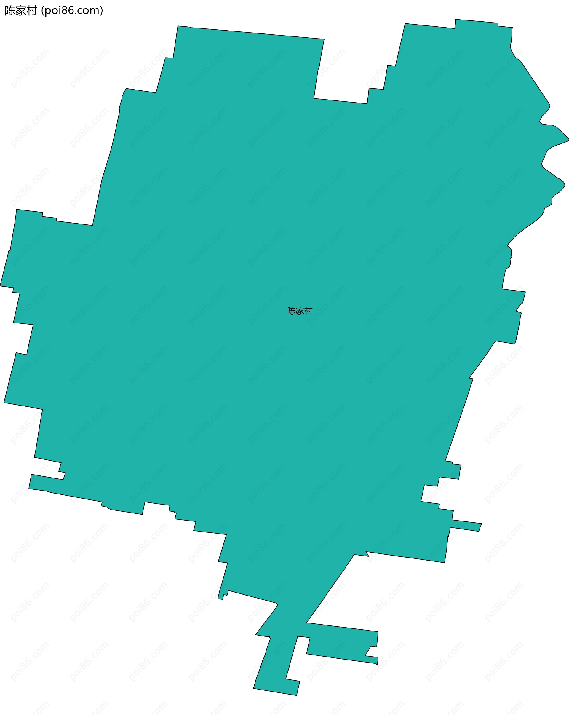 陈家村边界地图