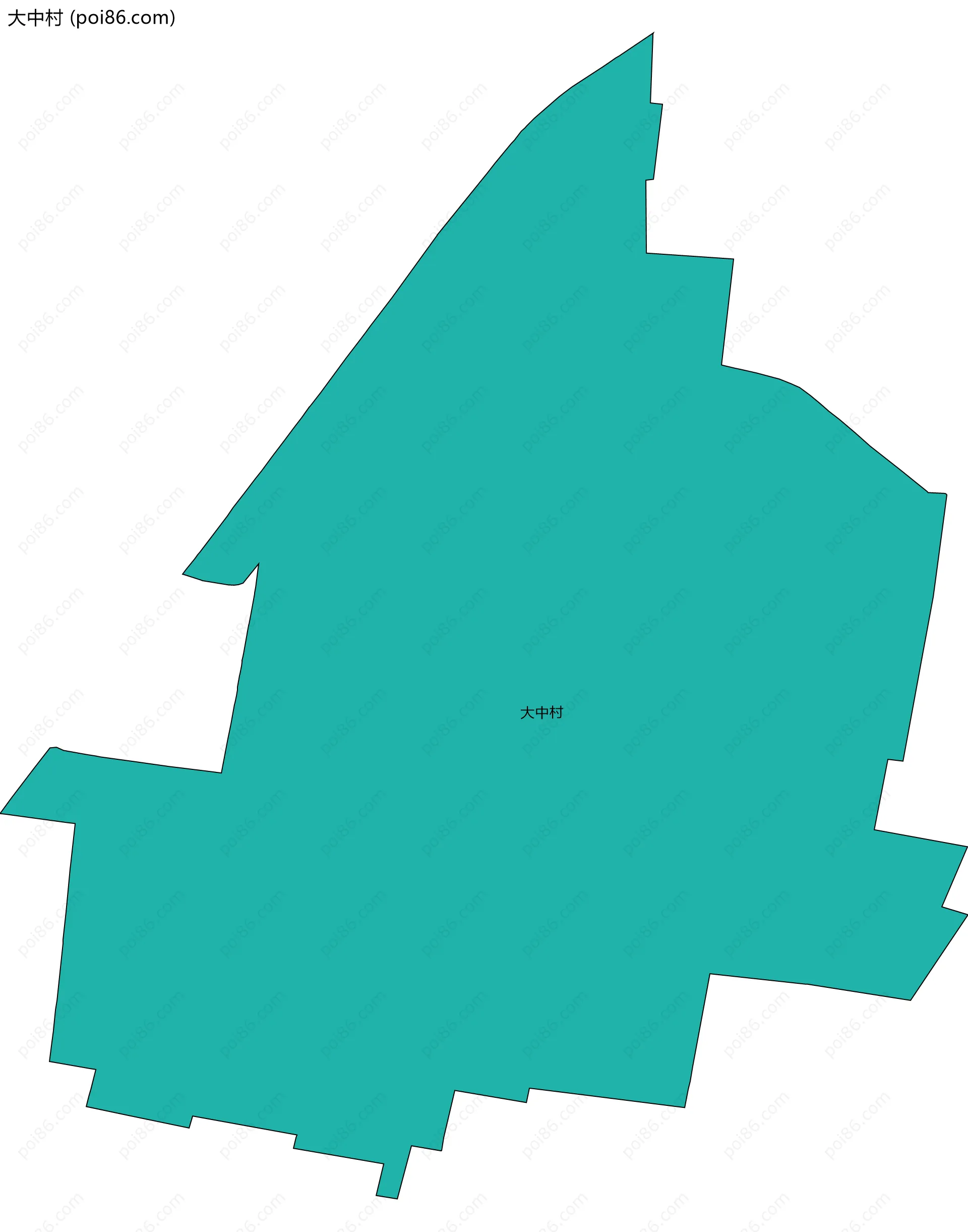 大中村边界地图