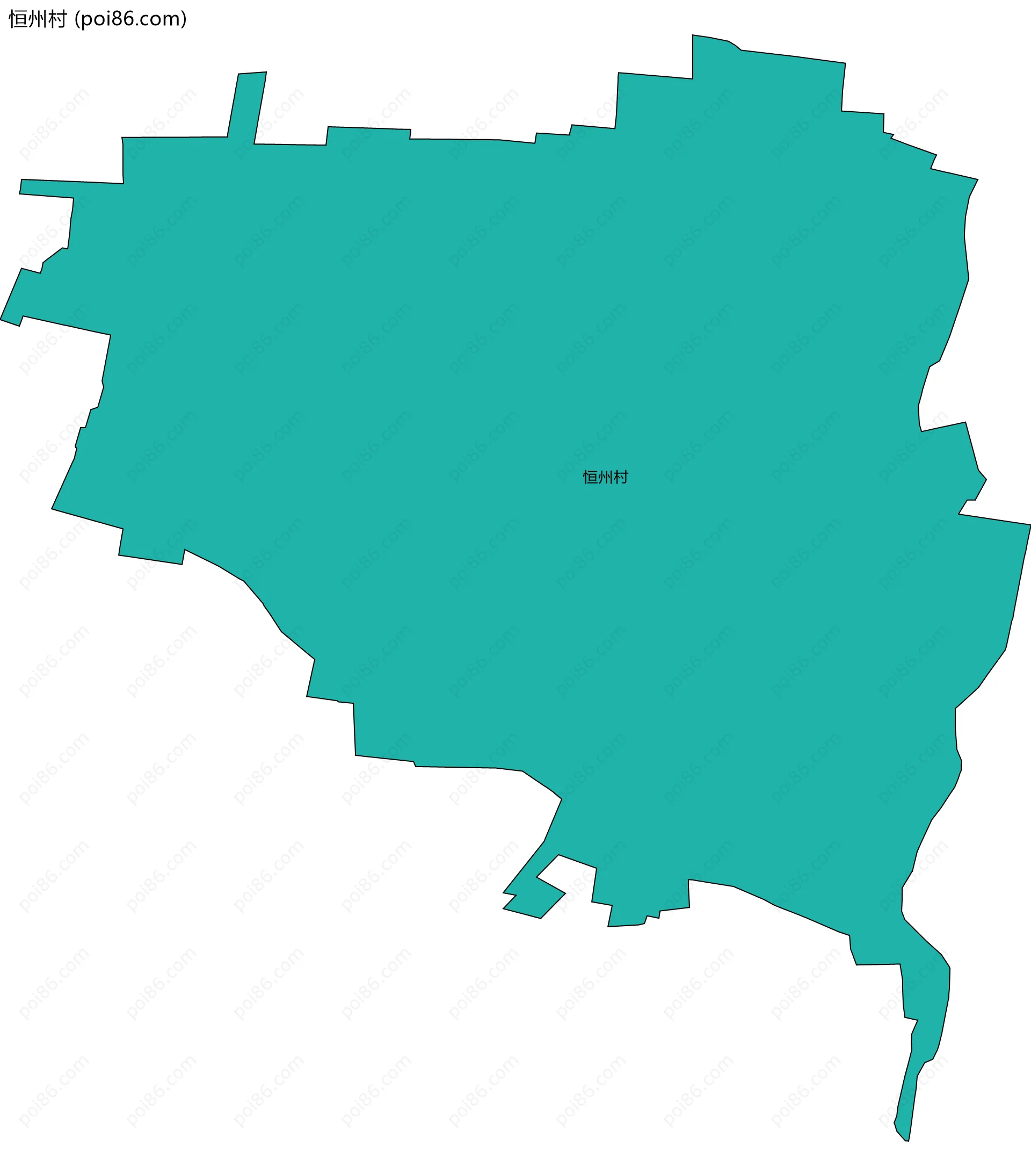 恒州村边界地图