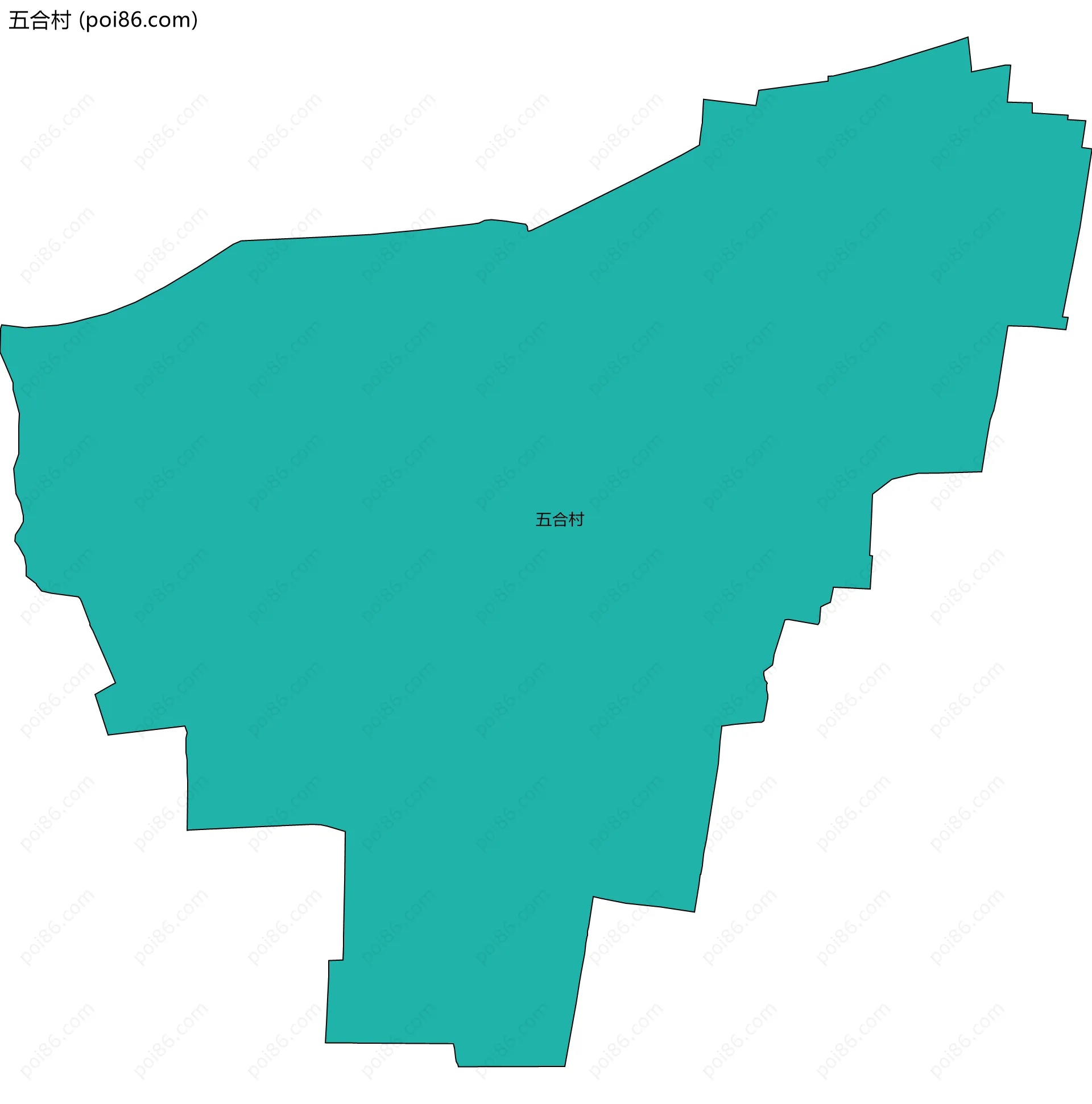 五合村边界地图