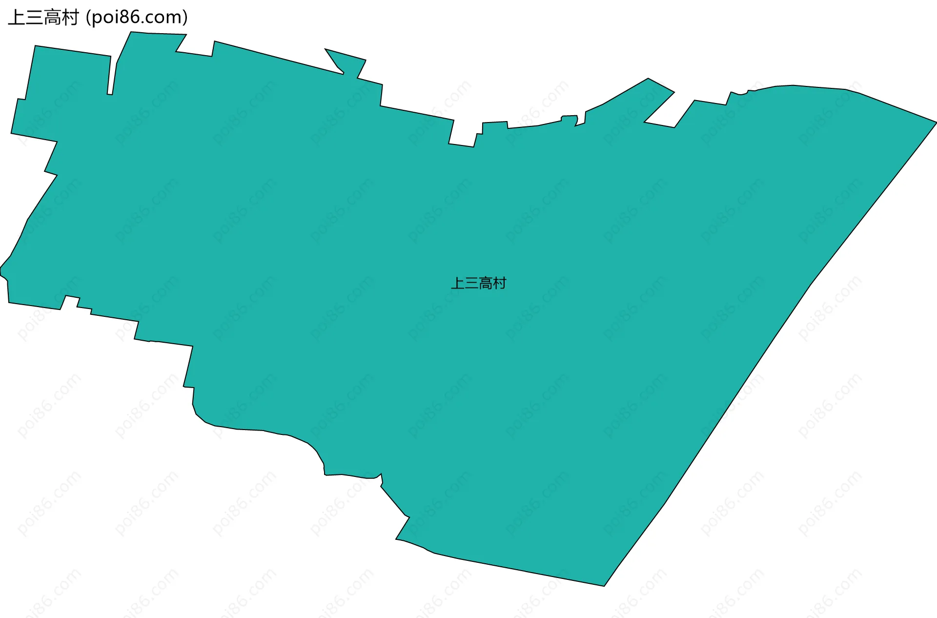 上三高村边界地图