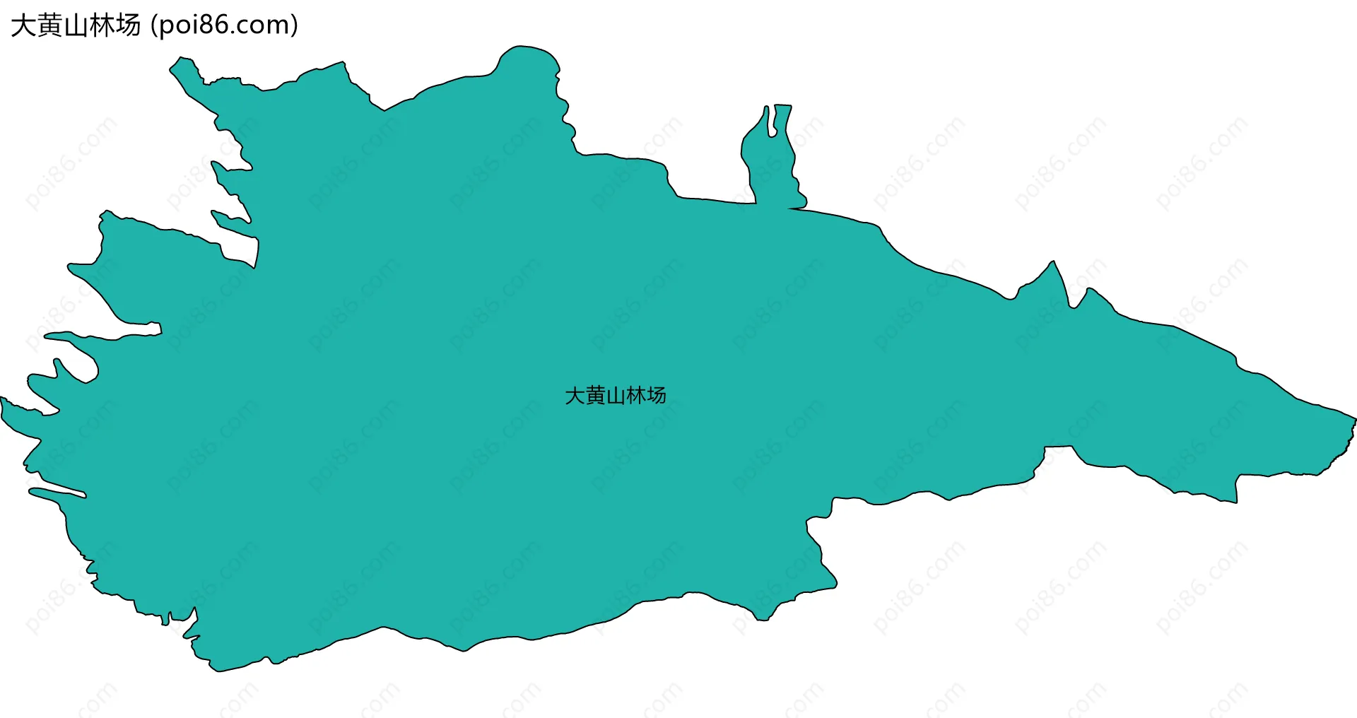 大黄山林场边界地图