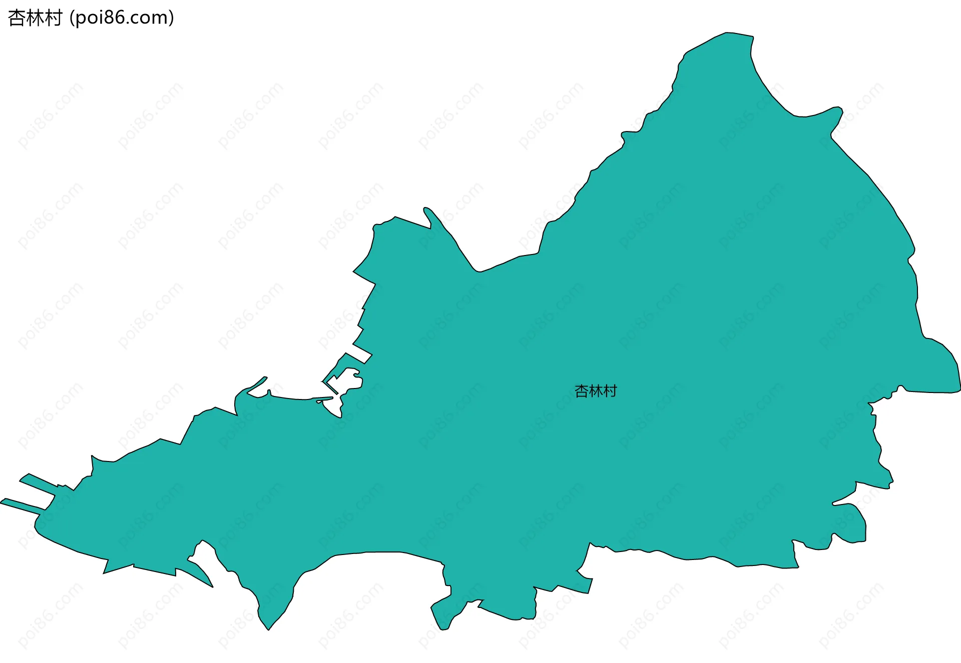 杏林村边界地图
