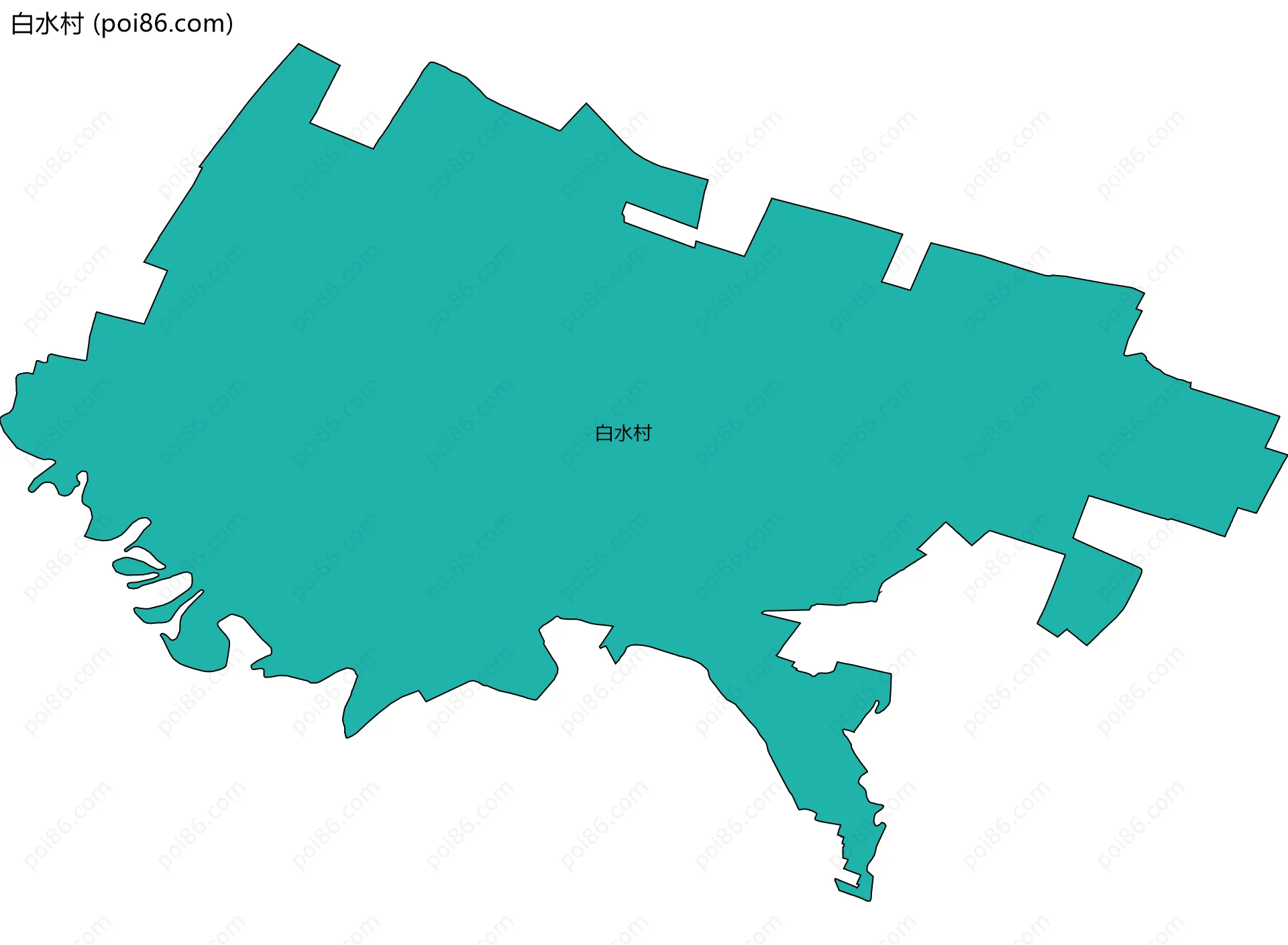 白水村边界地图
