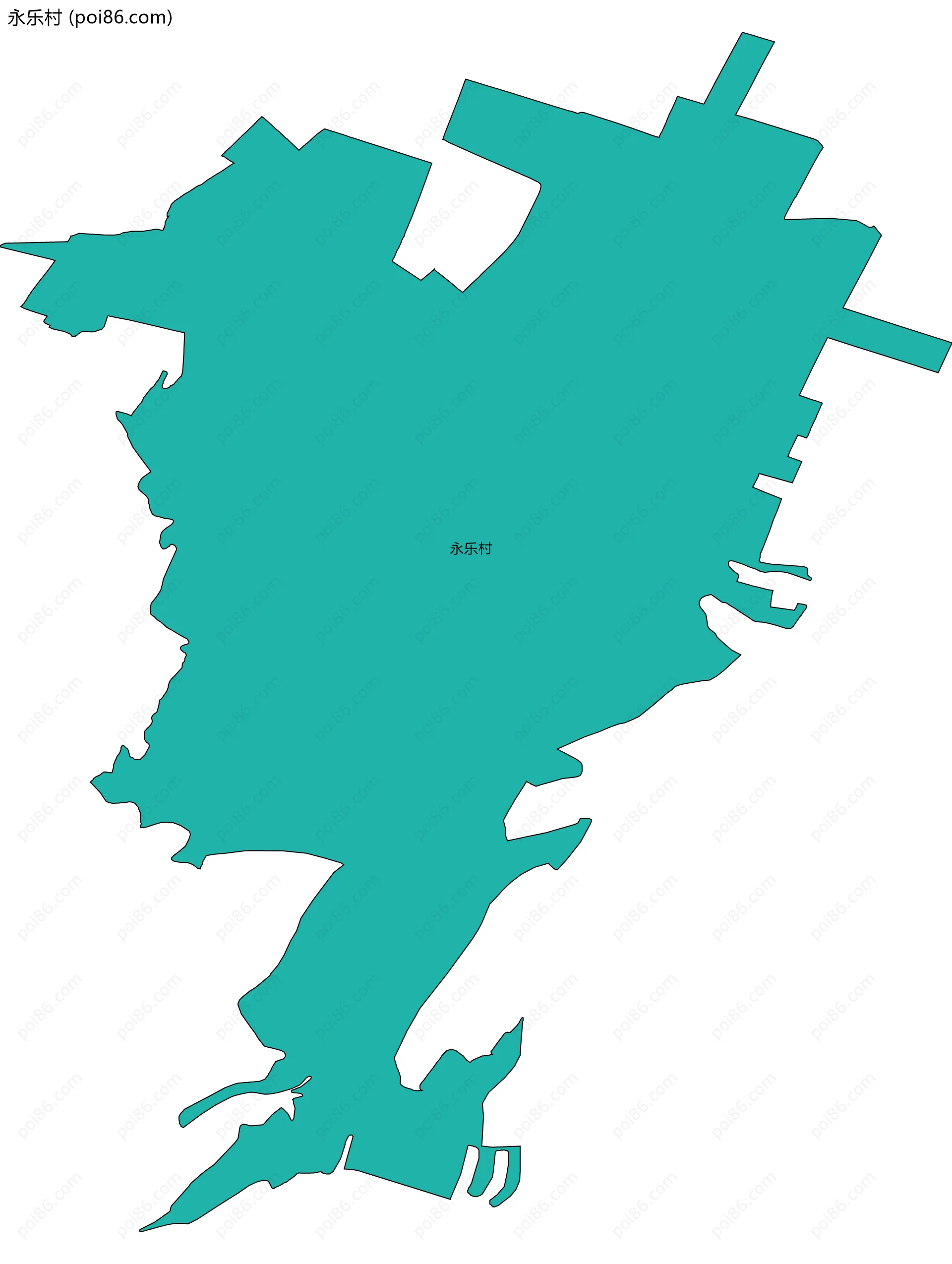 永乐村边界地图