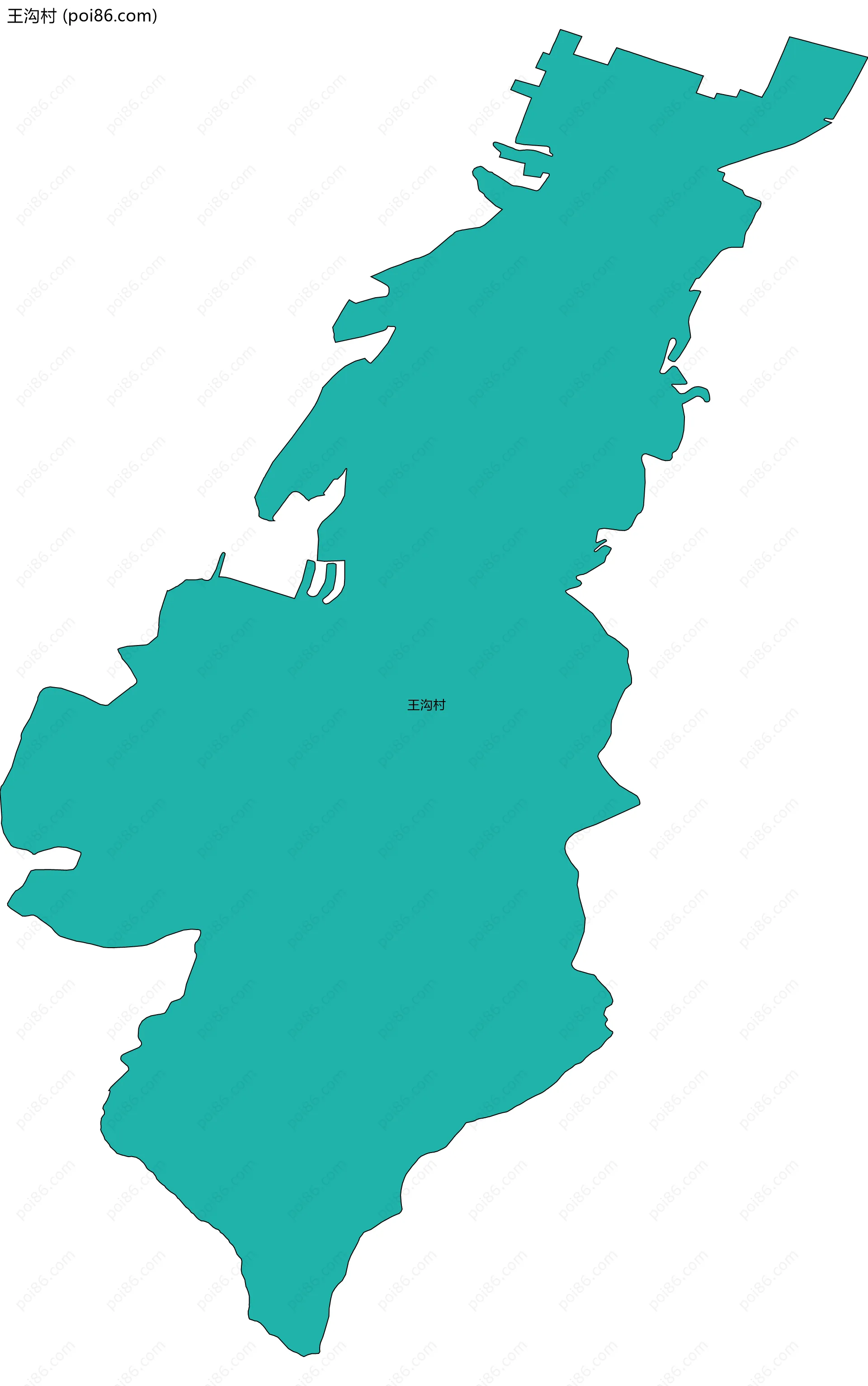 王沟村边界地图