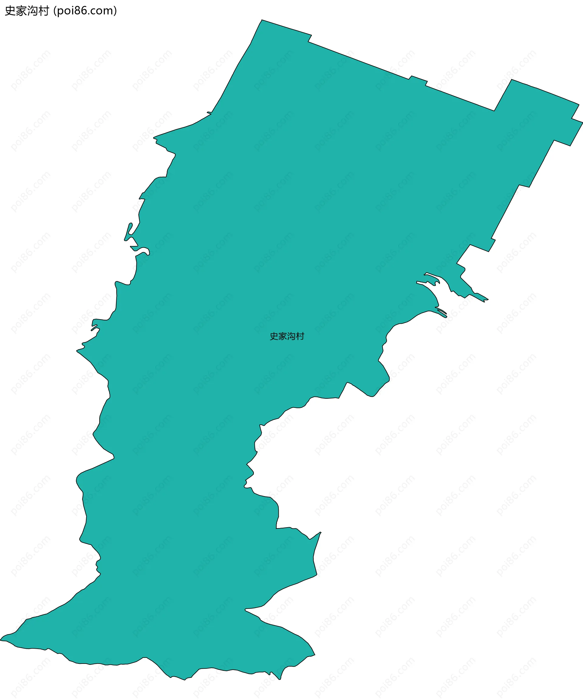 史家沟村边界地图