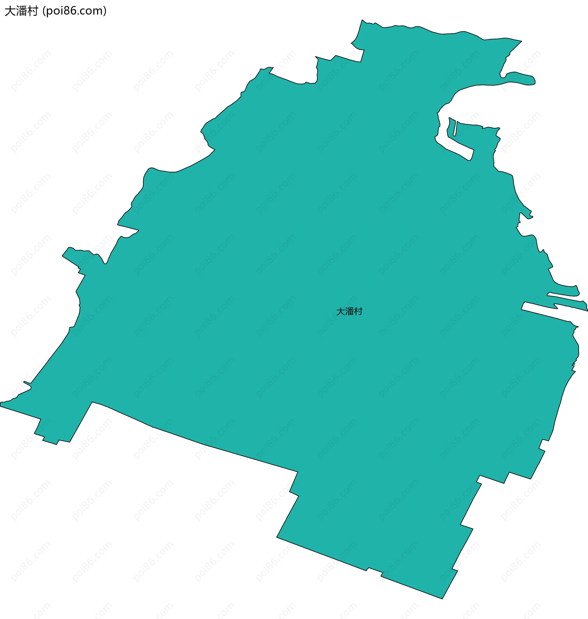 大潘村边界地图