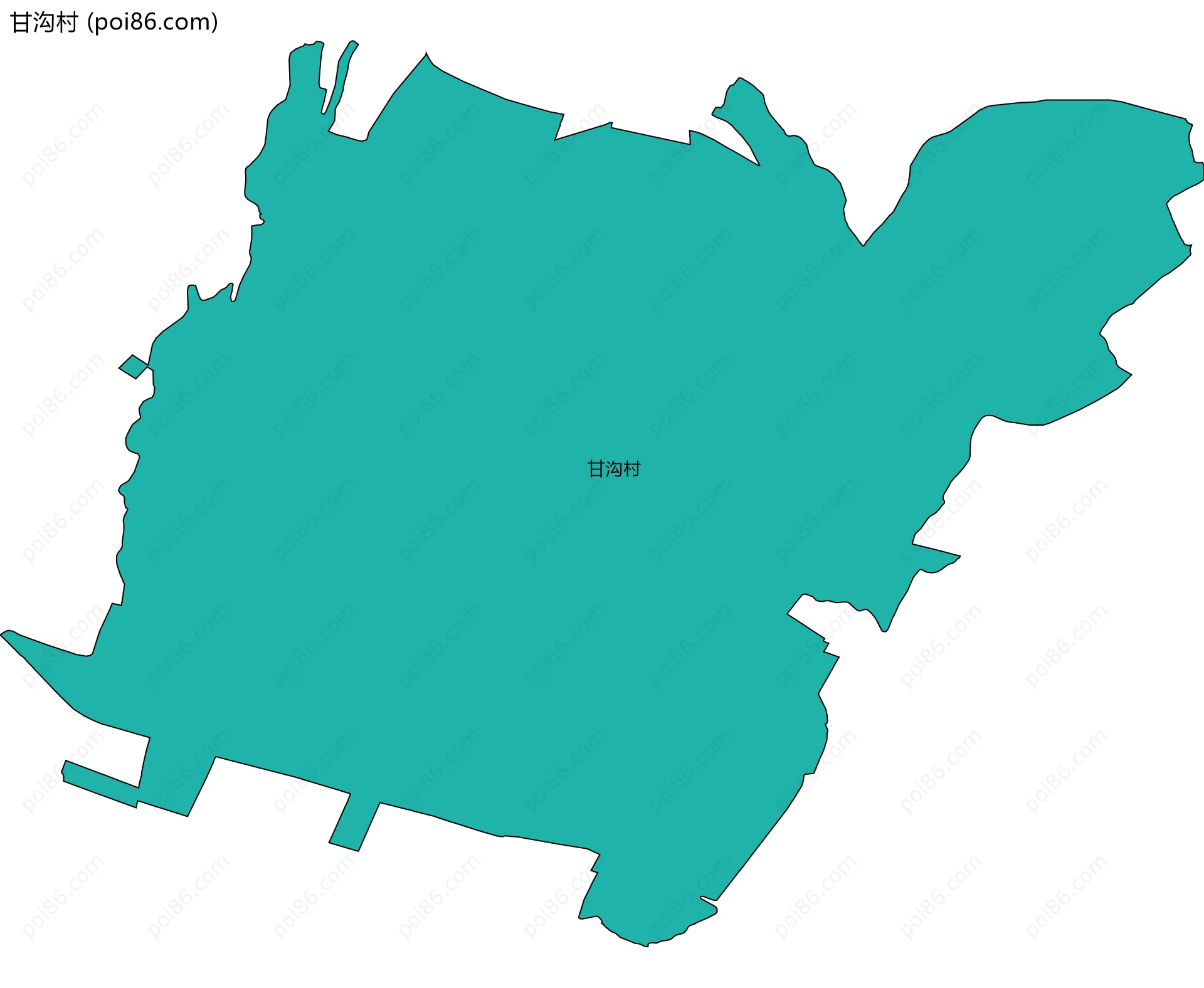 甘沟村边界地图