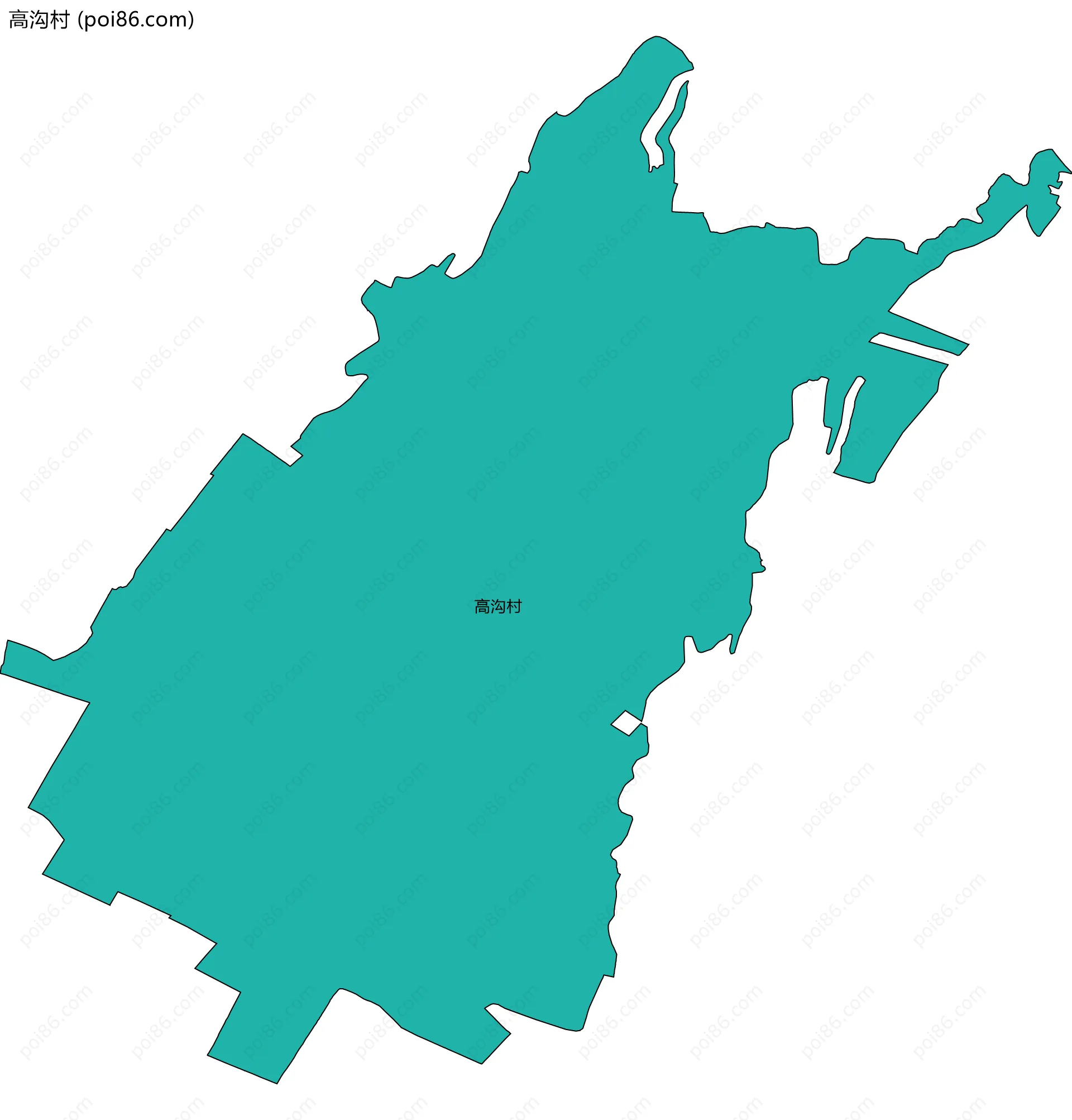 高沟村边界地图