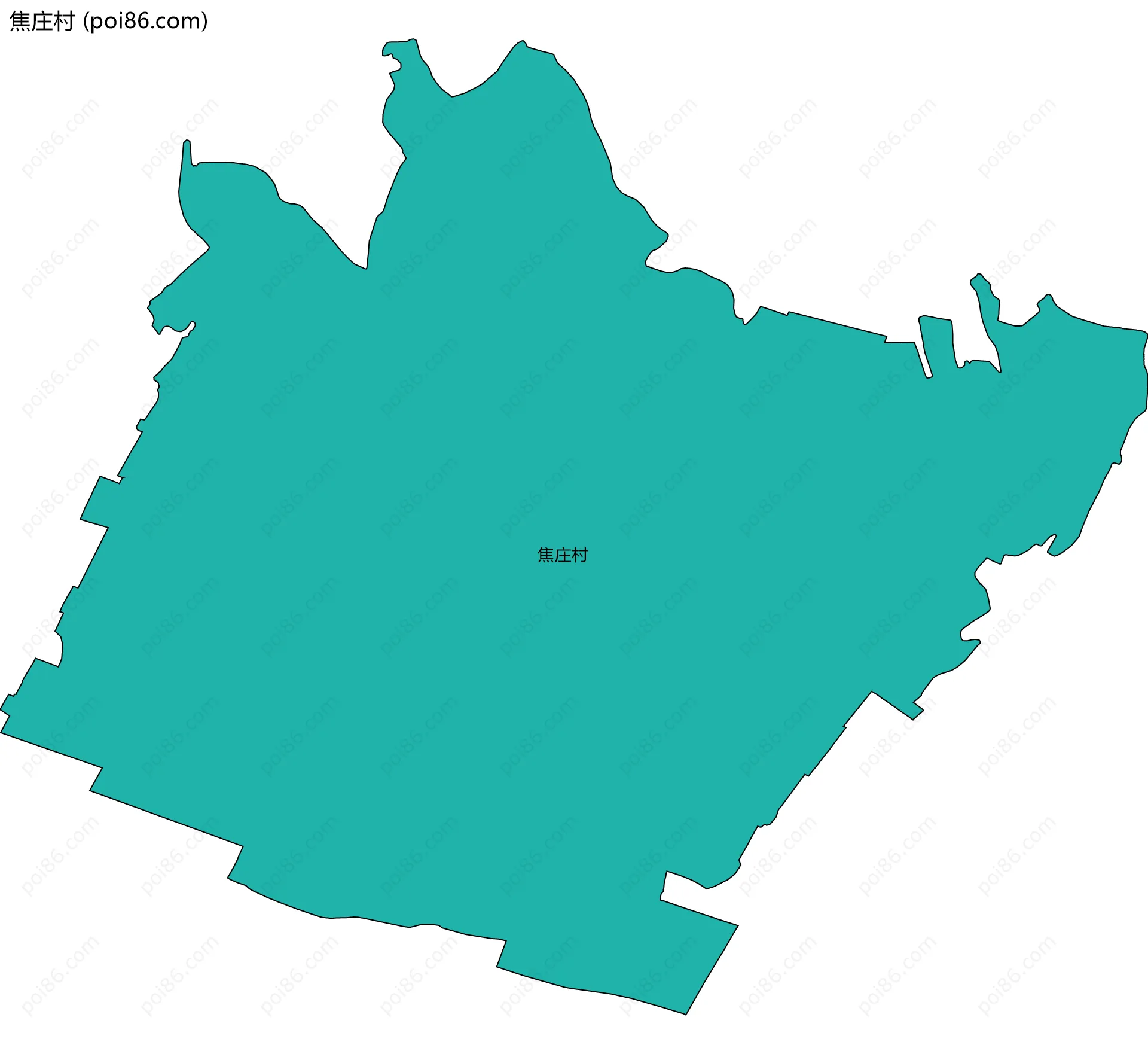 焦庄村边界地图