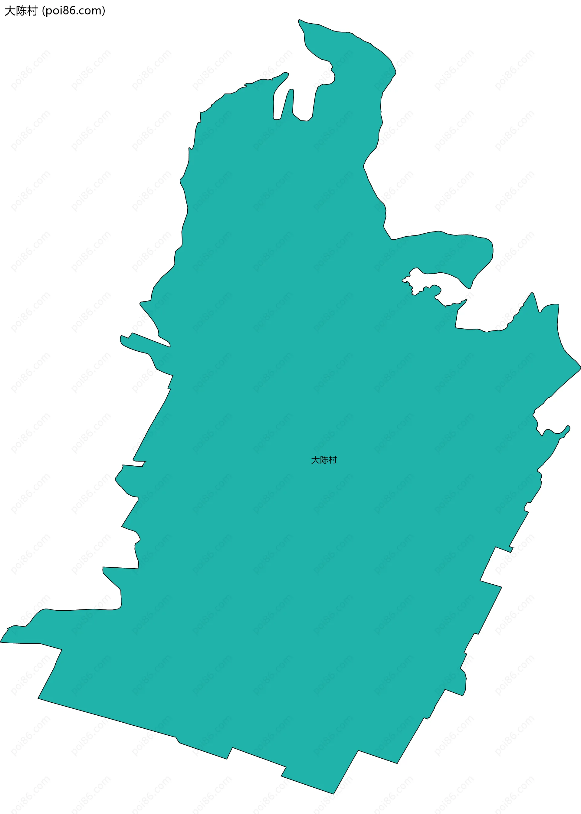 大陈村边界地图