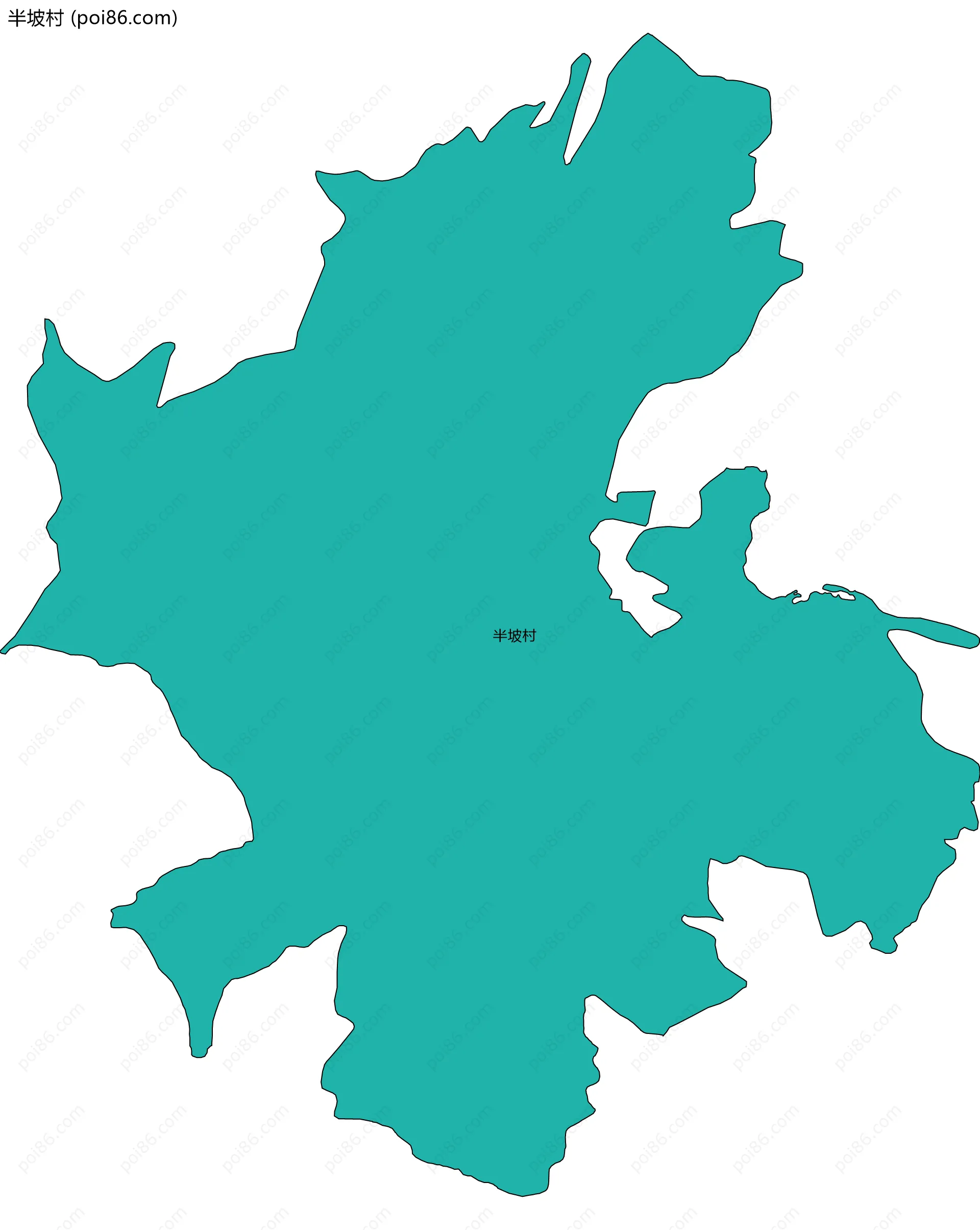 半坡村边界地图