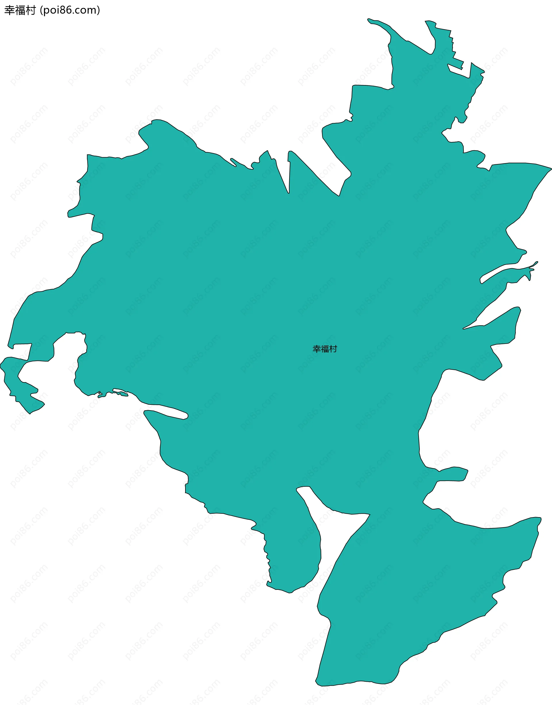 幸福村边界地图