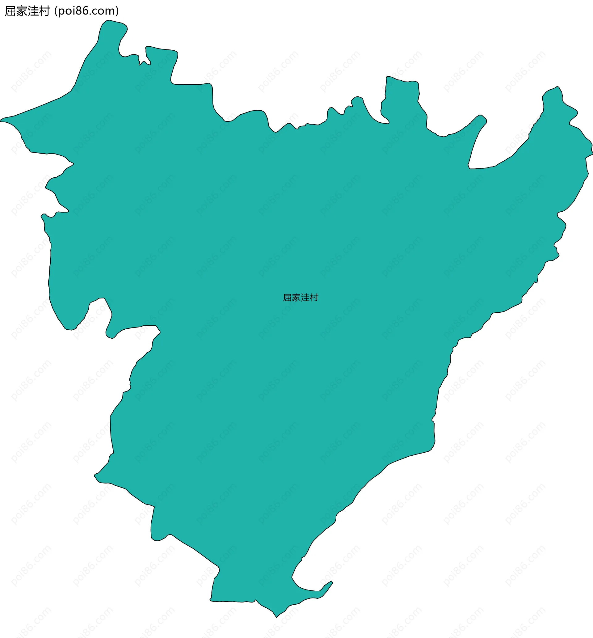 屈家洼村边界地图