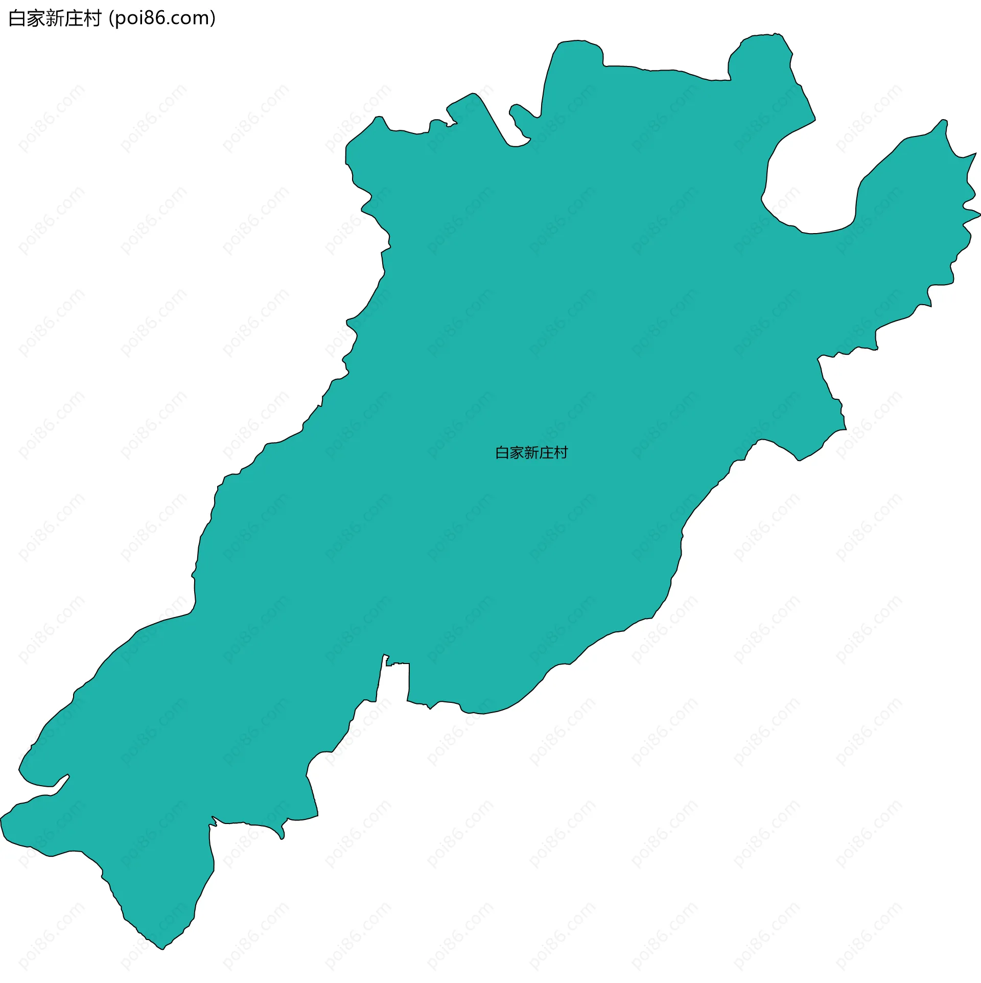 白家新庄村边界地图