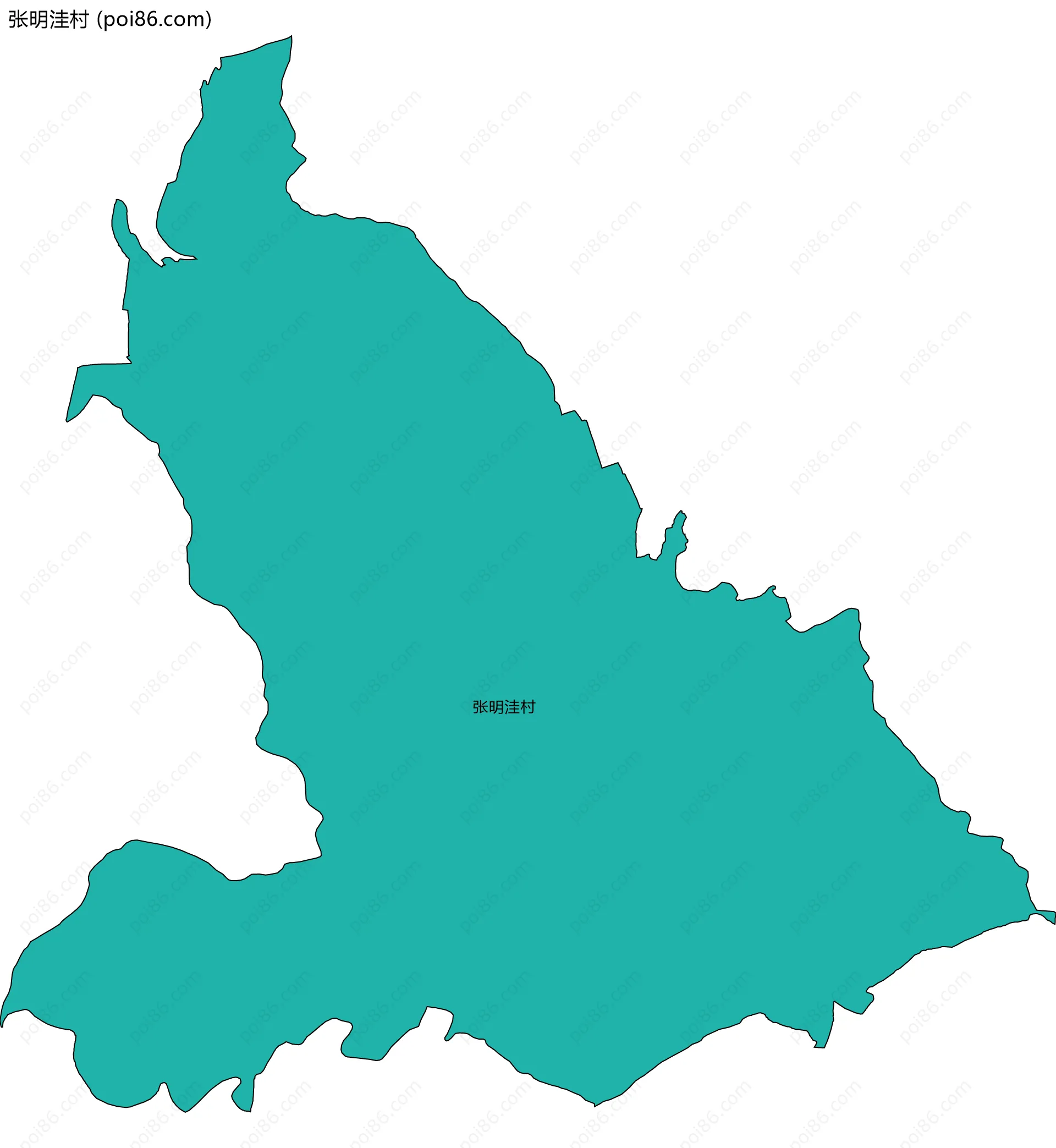 张明洼村边界地图