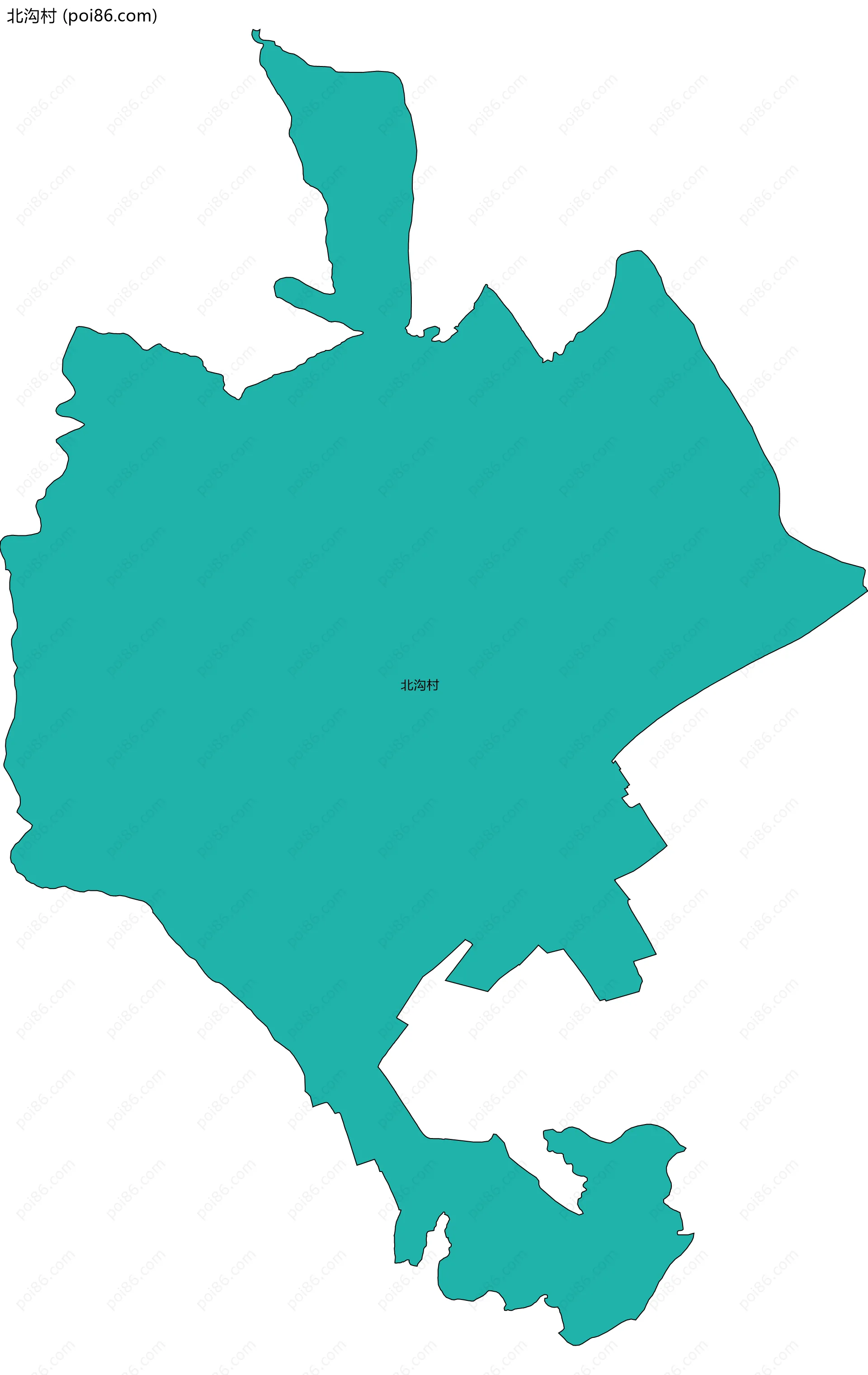 北沟村边界地图