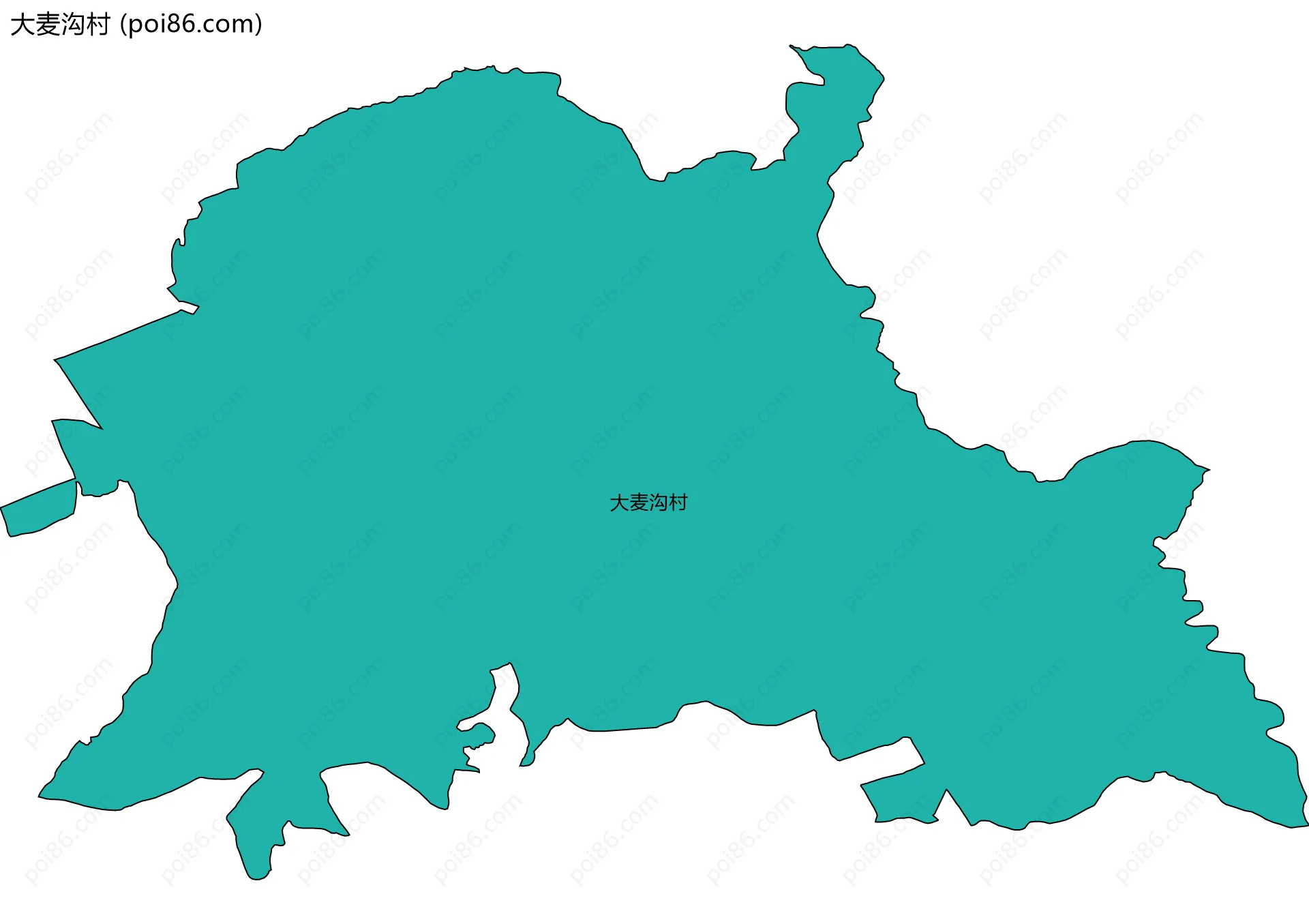 大麦沟村边界地图
