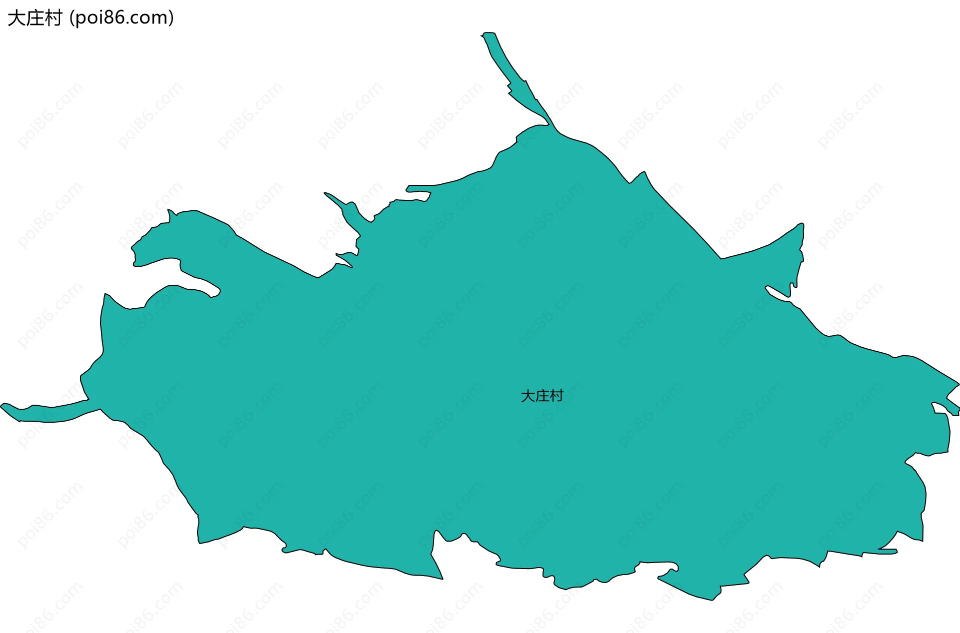 大庄村边界地图