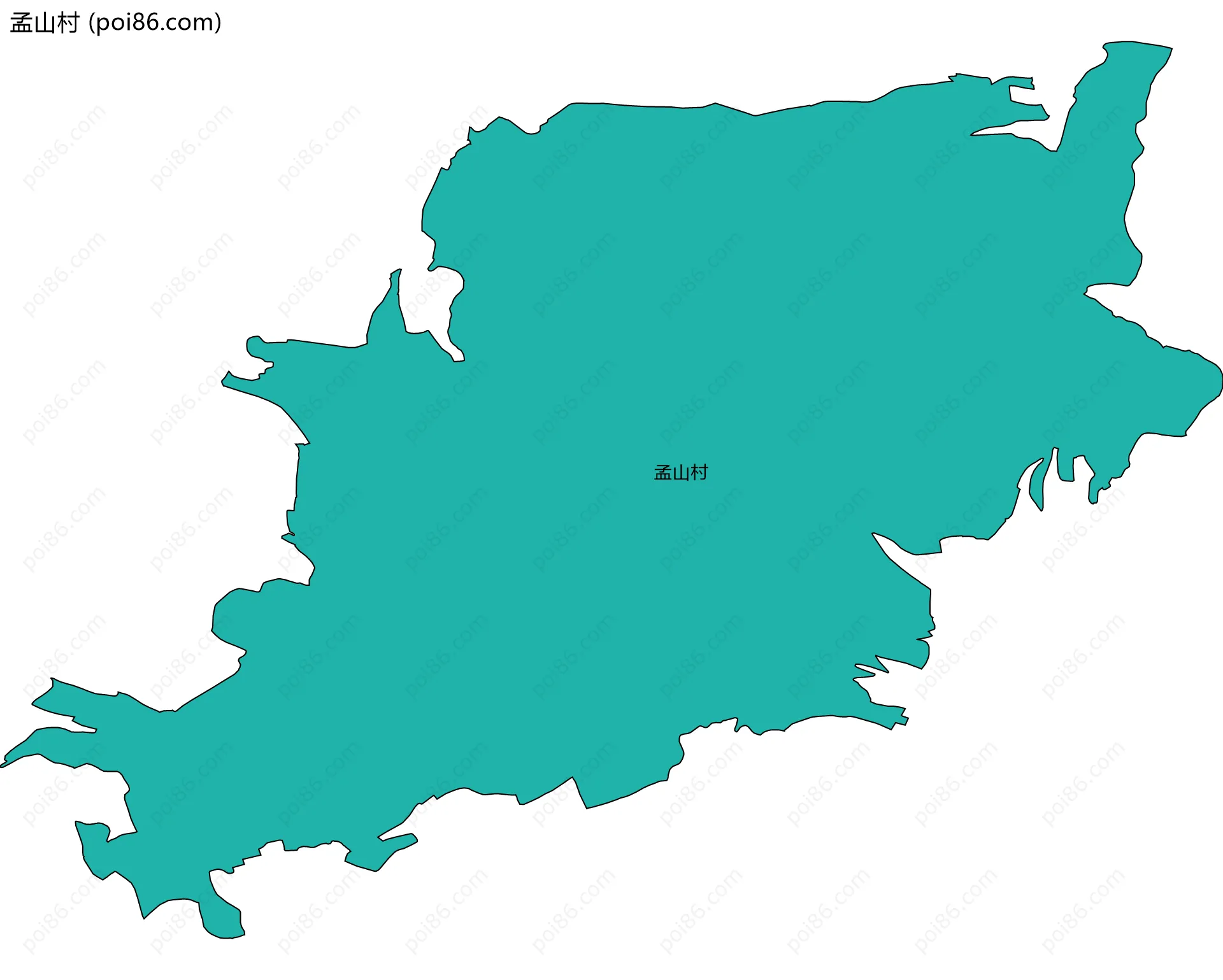孟山村边界地图