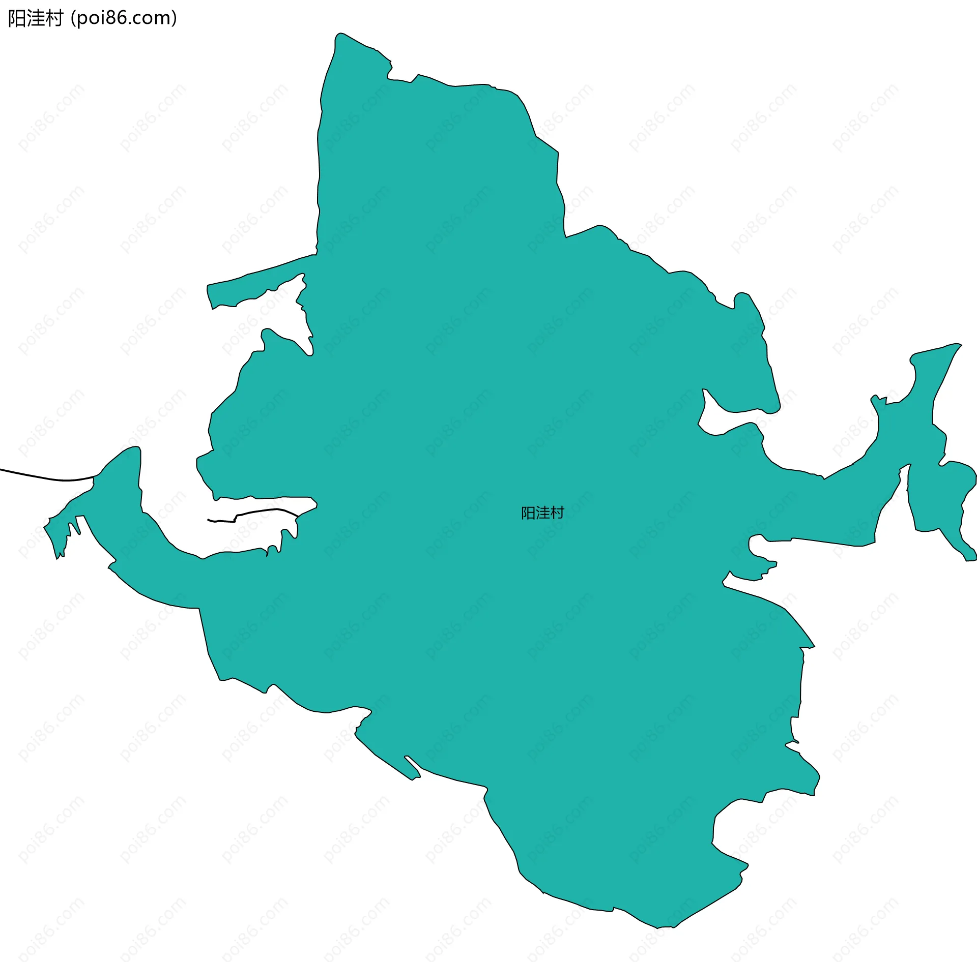 阳洼村边界地图