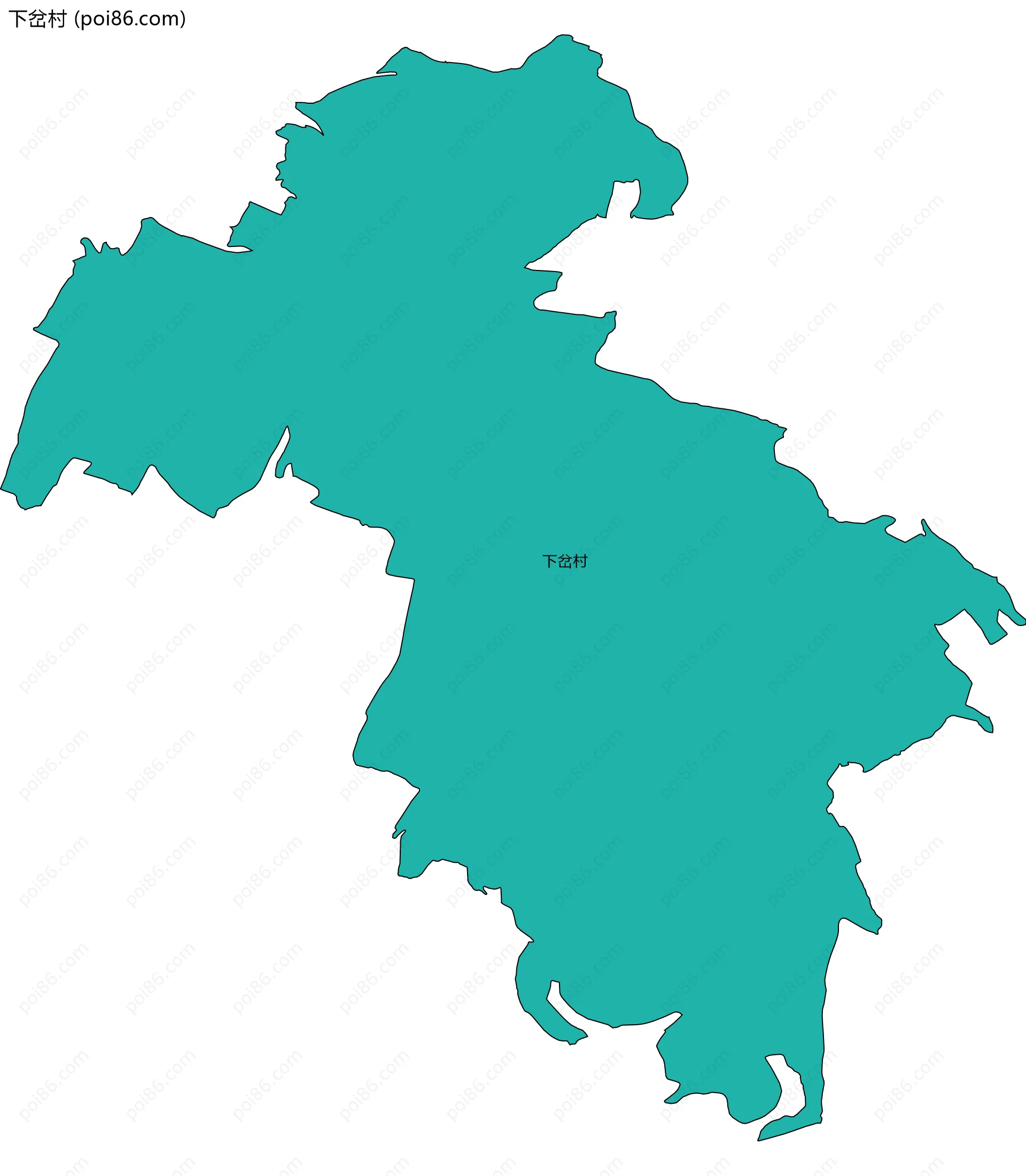 下岔村边界地图