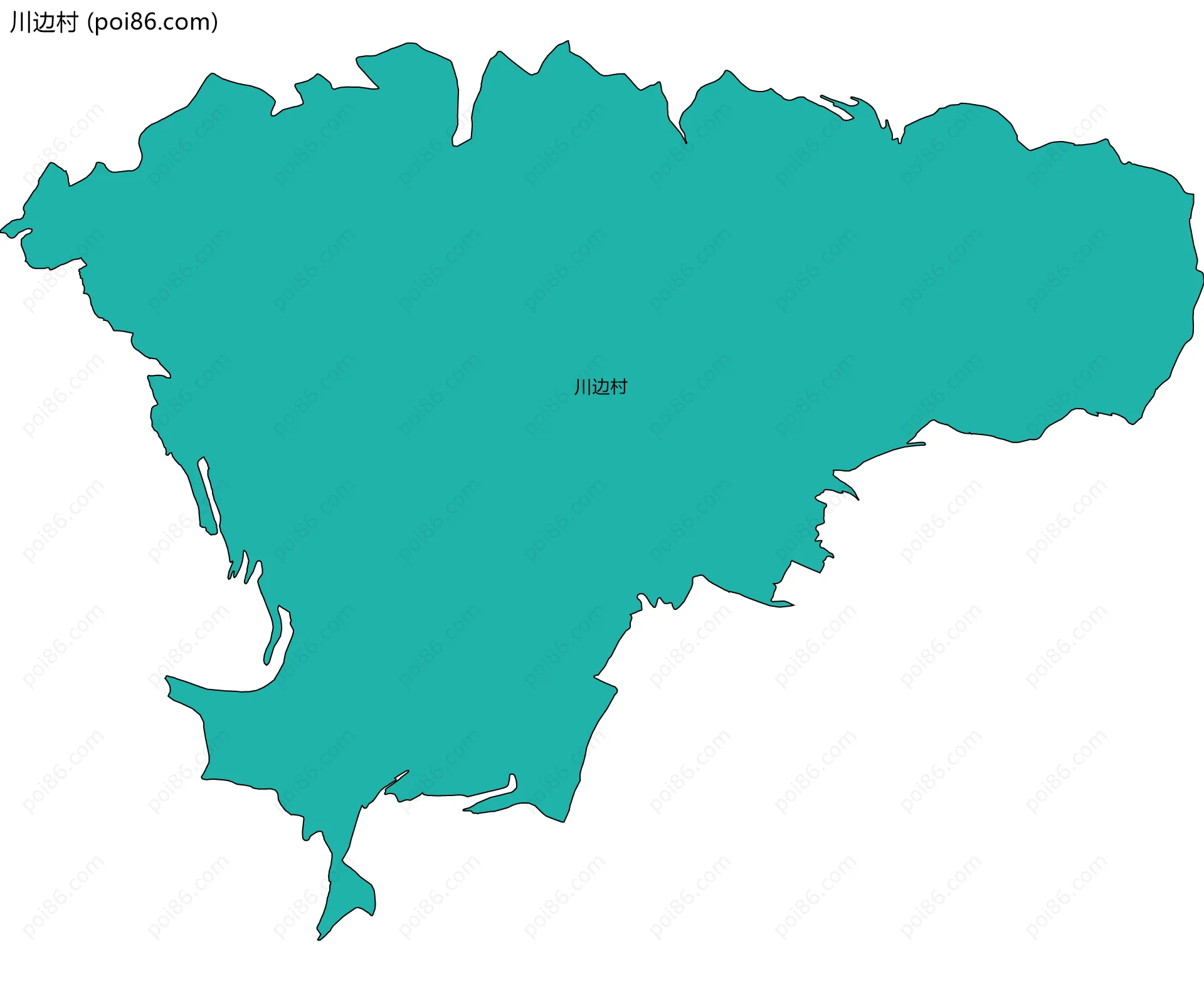 川边村边界地图