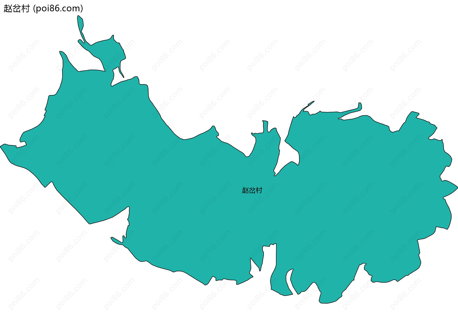 赵岔村边界地图