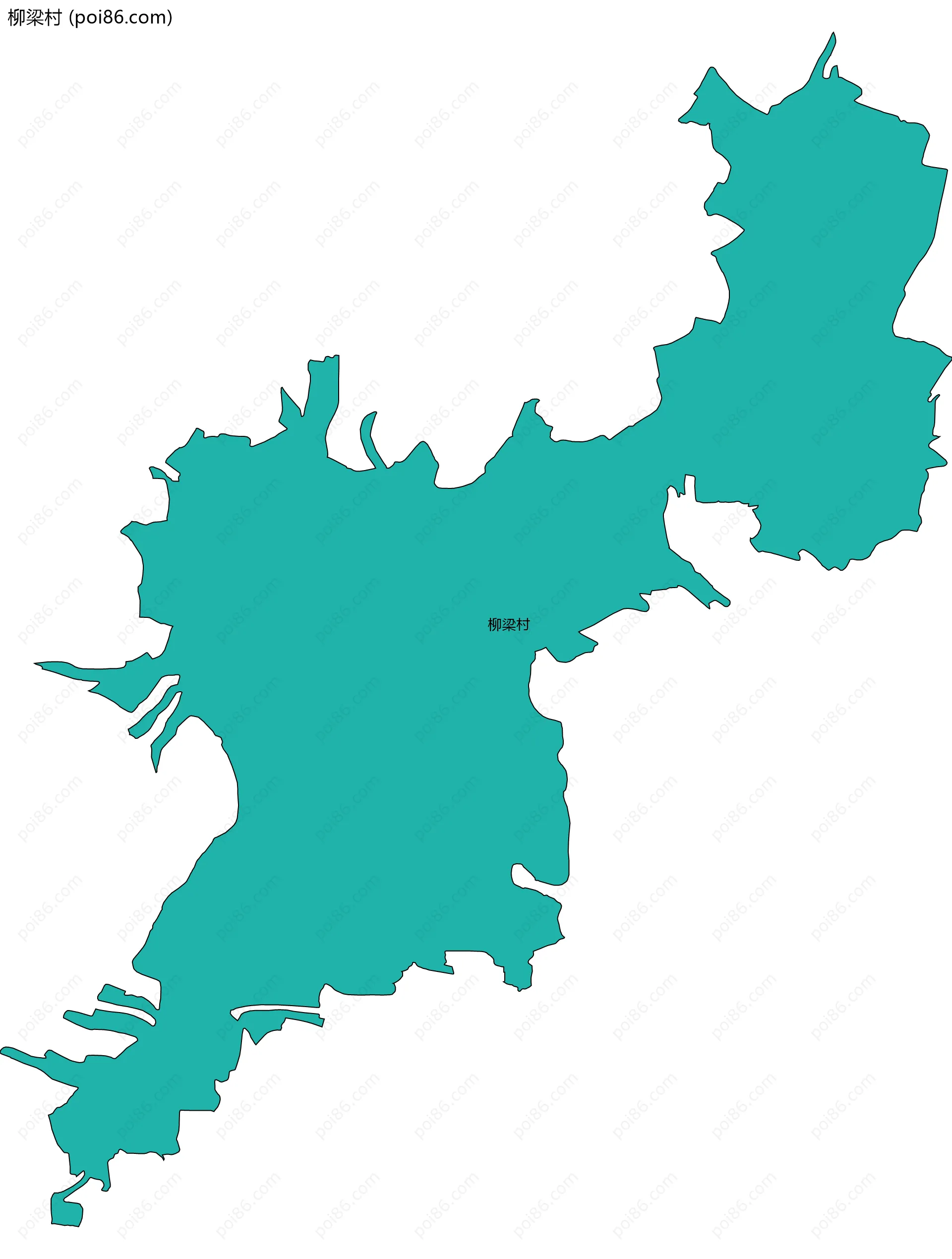 柳梁村边界地图