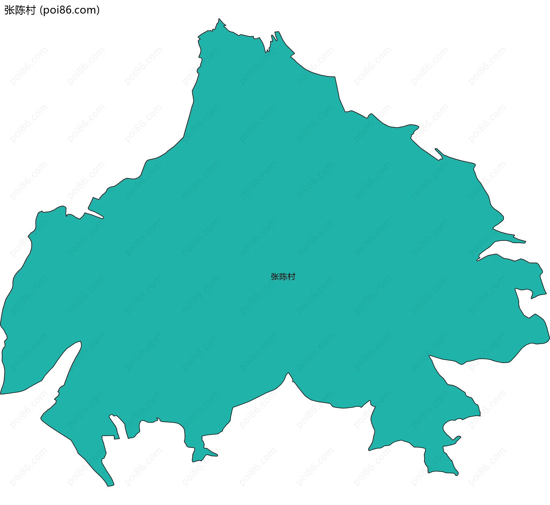张陈村边界地图