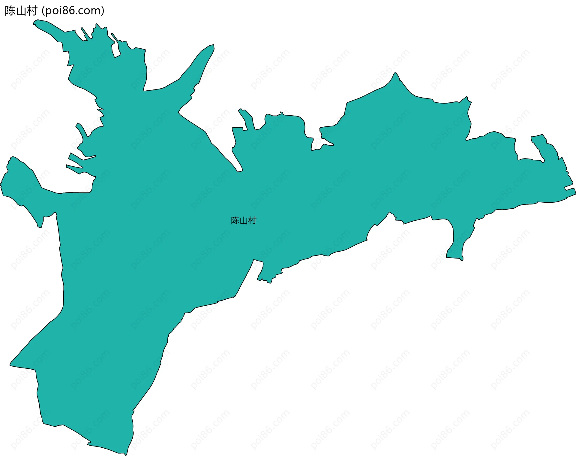 陈山村边界地图