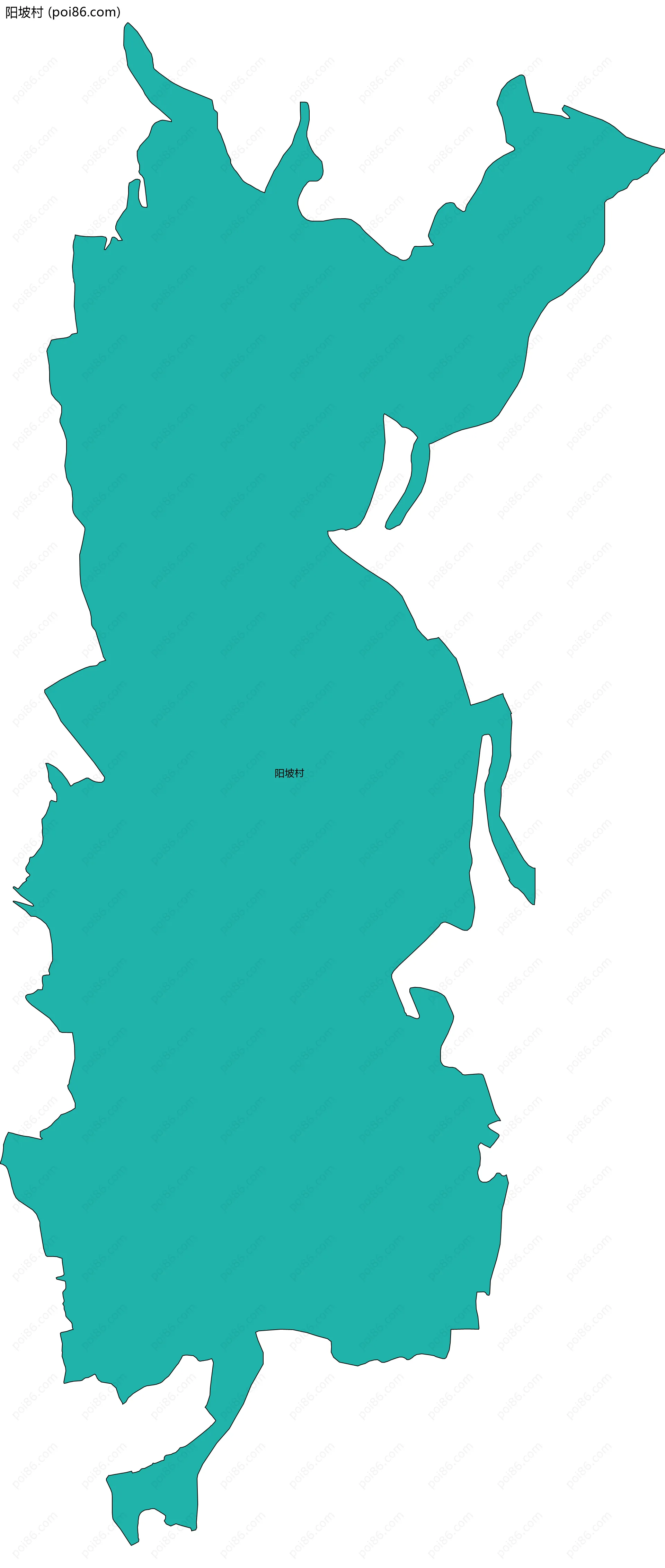 阳坡村边界地图