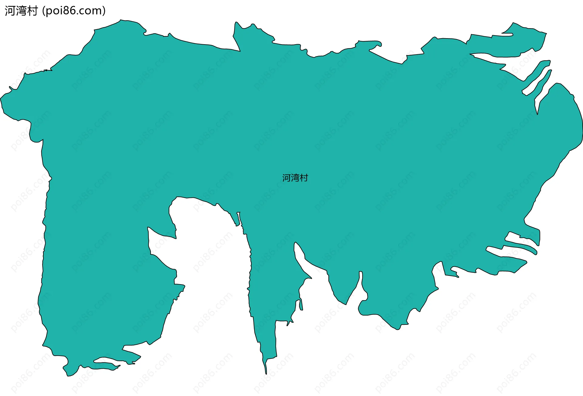 河湾村边界地图