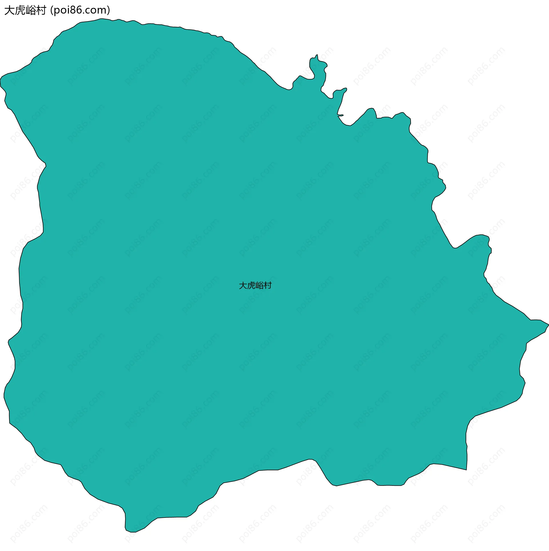 大虎峪村边界地图